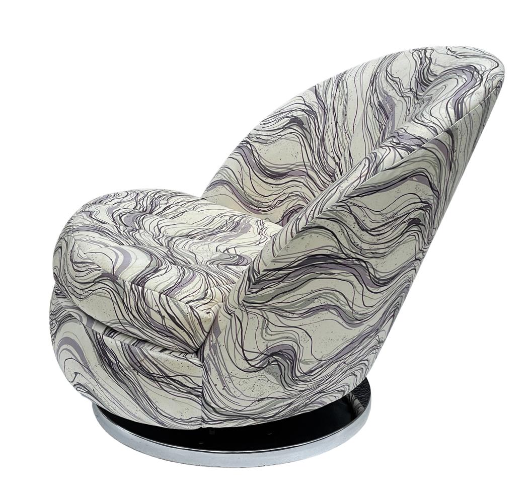 Mid Century Modern Swivel Lounge Slipper Chairs by Milo Baughman / Thayer Coggin For Sale 4