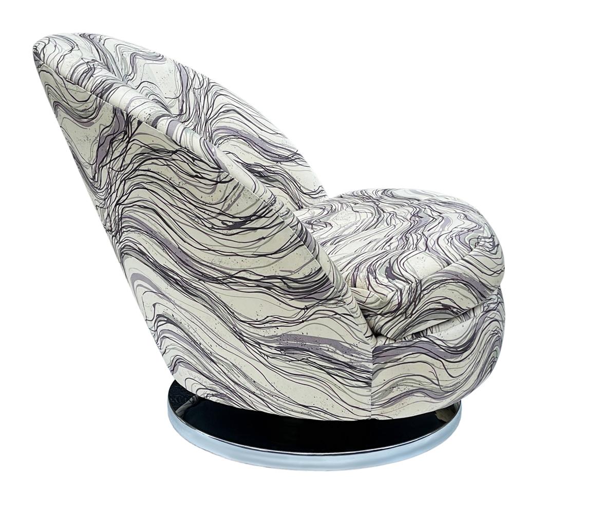 Mid-Century Modern Mid Century Modern Swivel Lounge Slipper Chairs by Milo Baughman / Thayer Coggin For Sale