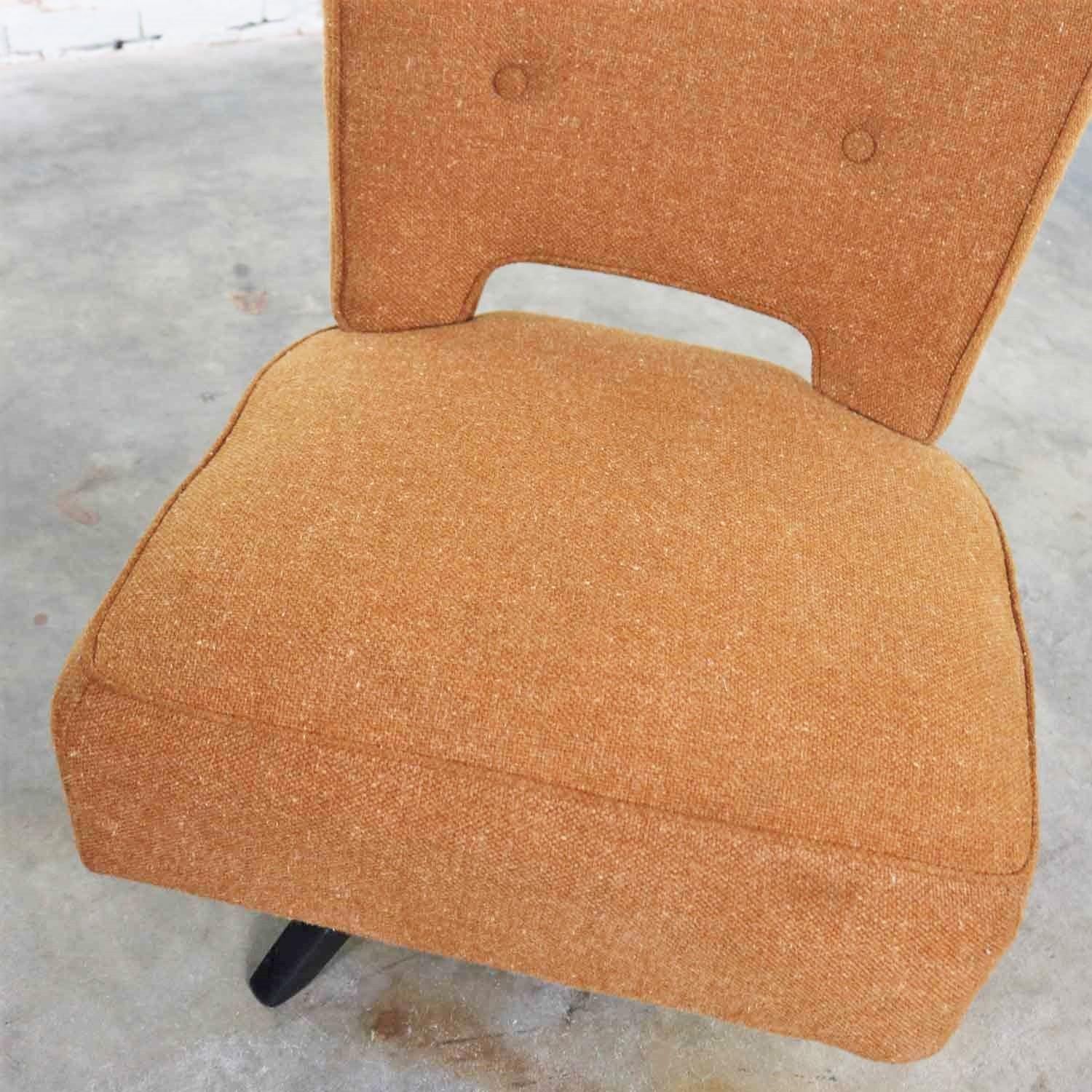 Moderner drehbarer Slipper-Stuhl aus der Mitte des Jahrhunderts, Kroehler Manufacturing zugeschrieben 4