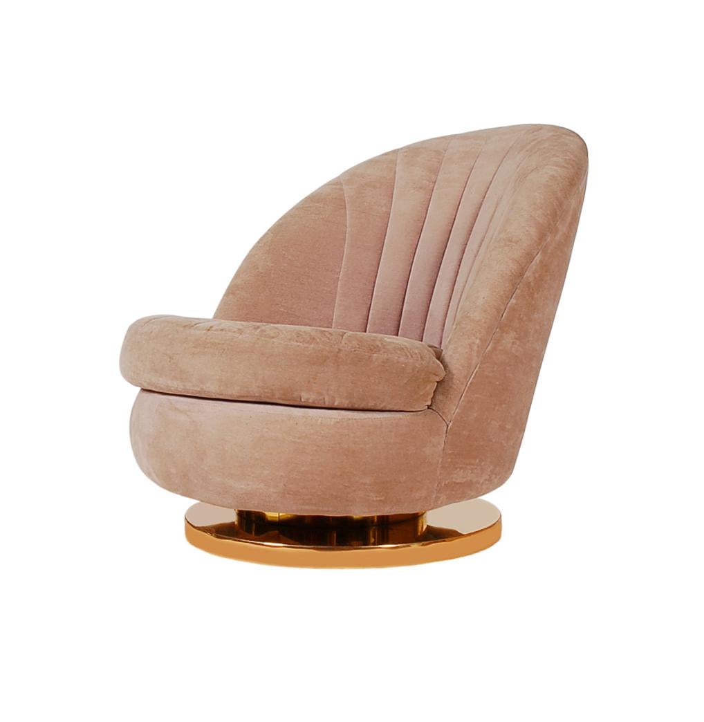 Mid-Century Modern Swivel & Slipper Lounge by Milo Baughman for Thayer Coggin In Good Condition In Philadelphia, PA