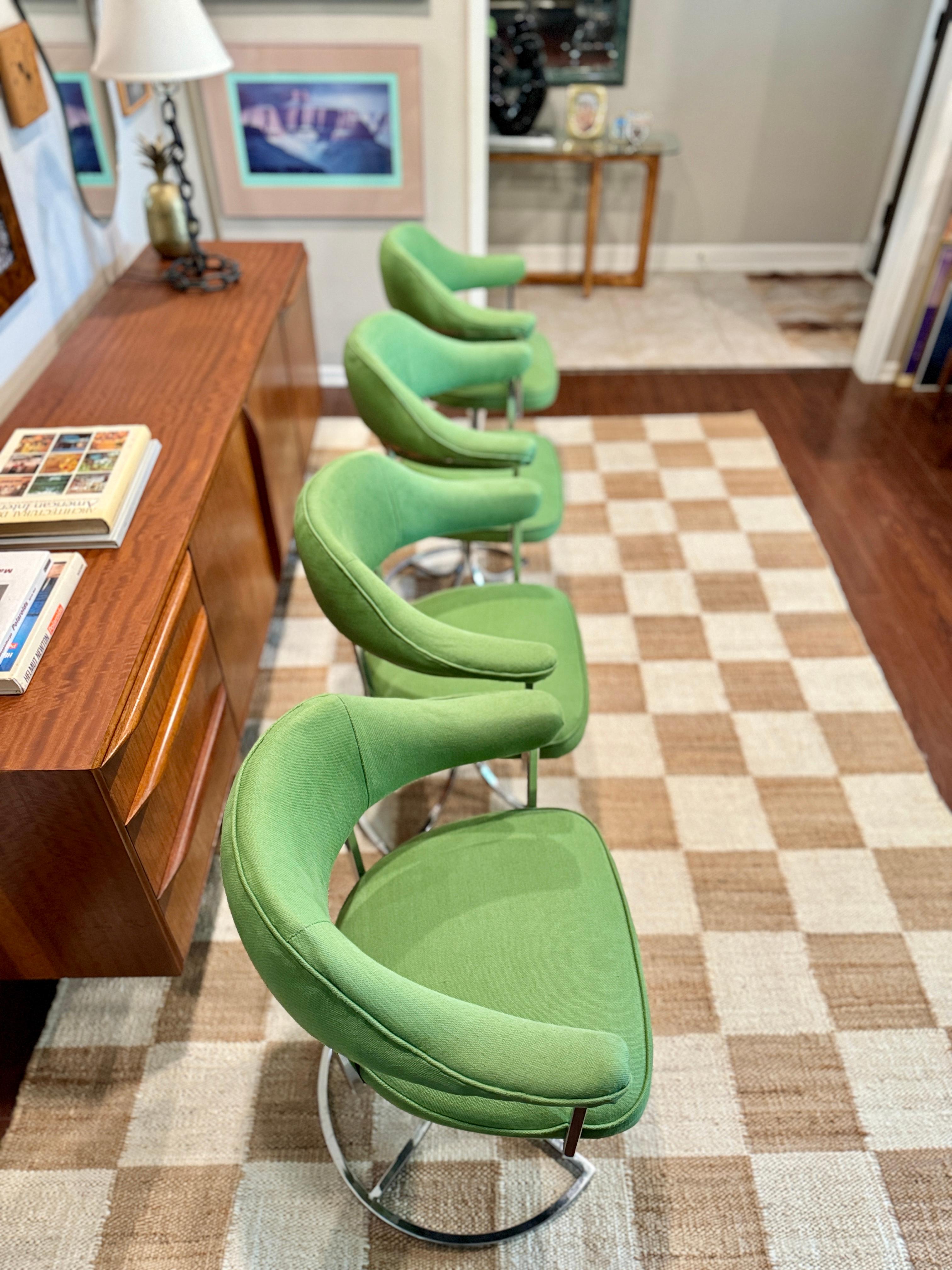 mid century modern swivel tulip chairs by Cal-Style Furniture, circa 1980s 6