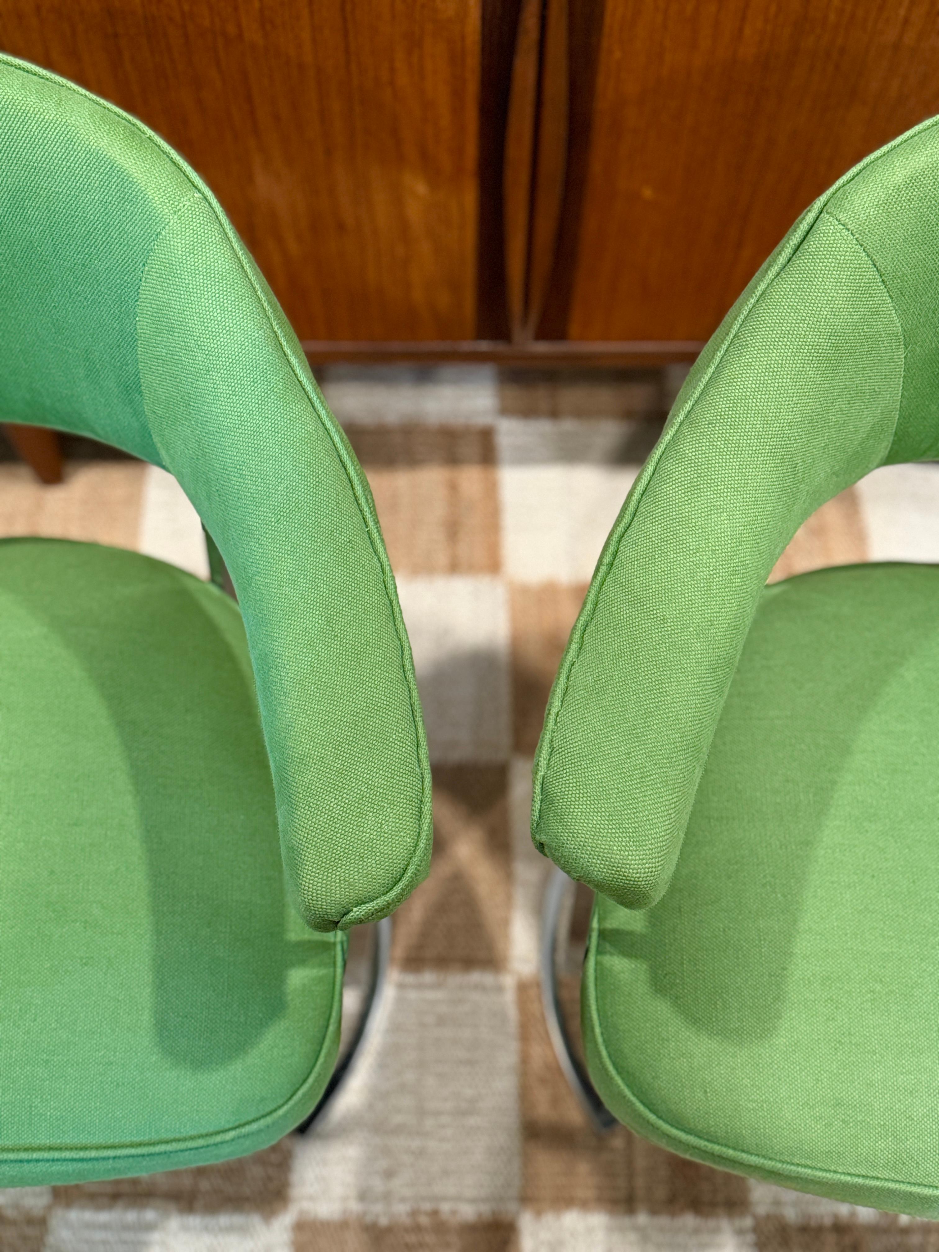 Mid-Century Modern mid century modern swivel tulip chairs by Cal-Style Furniture, circa 1980s