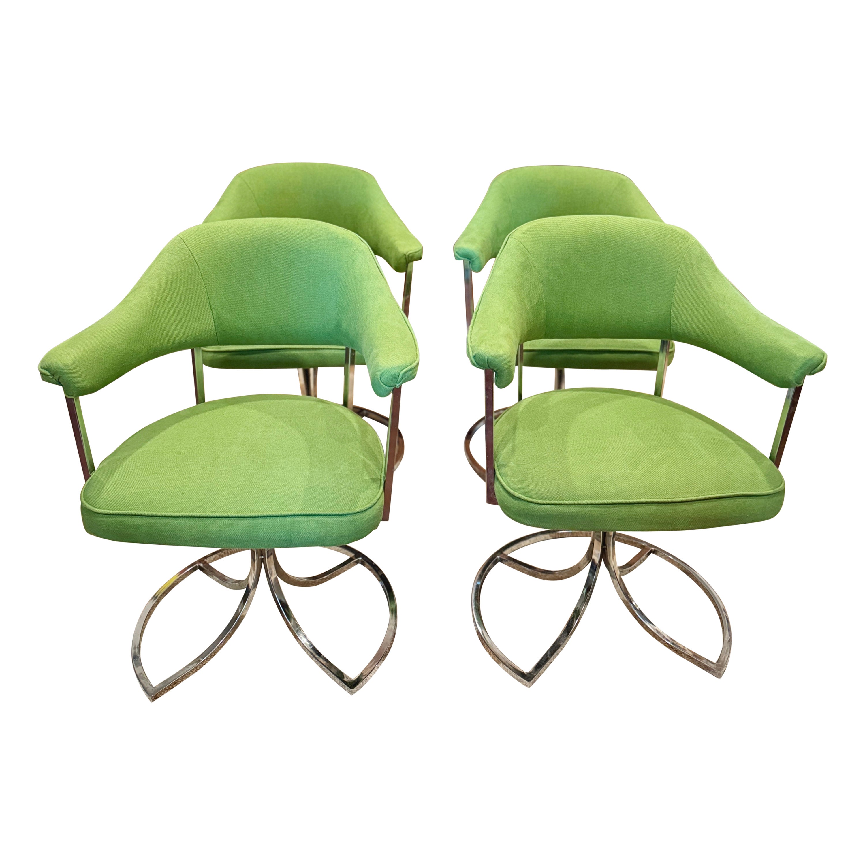 mid century modern swivel tulip chairs by Cal-Style Furniture, circa 1980s