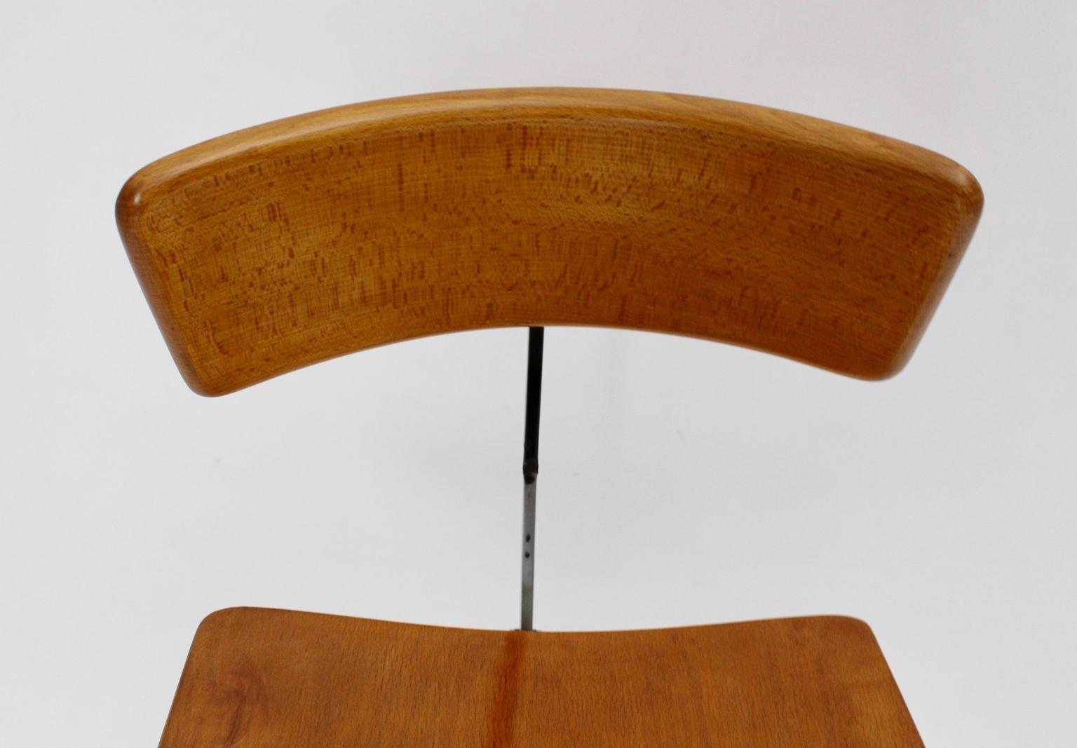 Mid-Century Modern Swiveling Desk Chair by Jorgen Rasmussen 1950s Denmark 2