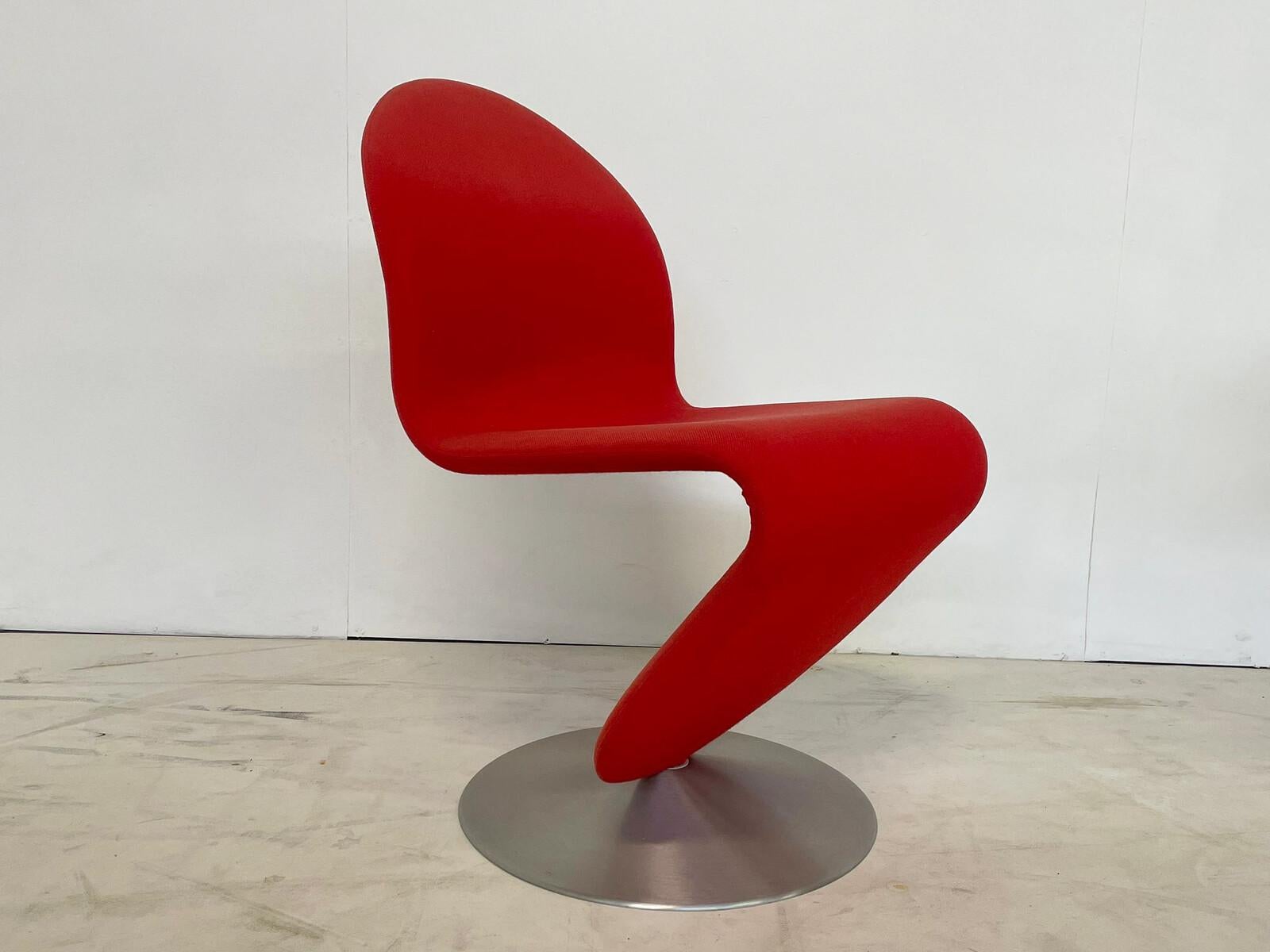 Mid-Century Modern 'System 123' Chair by Verner Panton, Denmark, 1973 In Good Condition For Sale In Brussels, BE