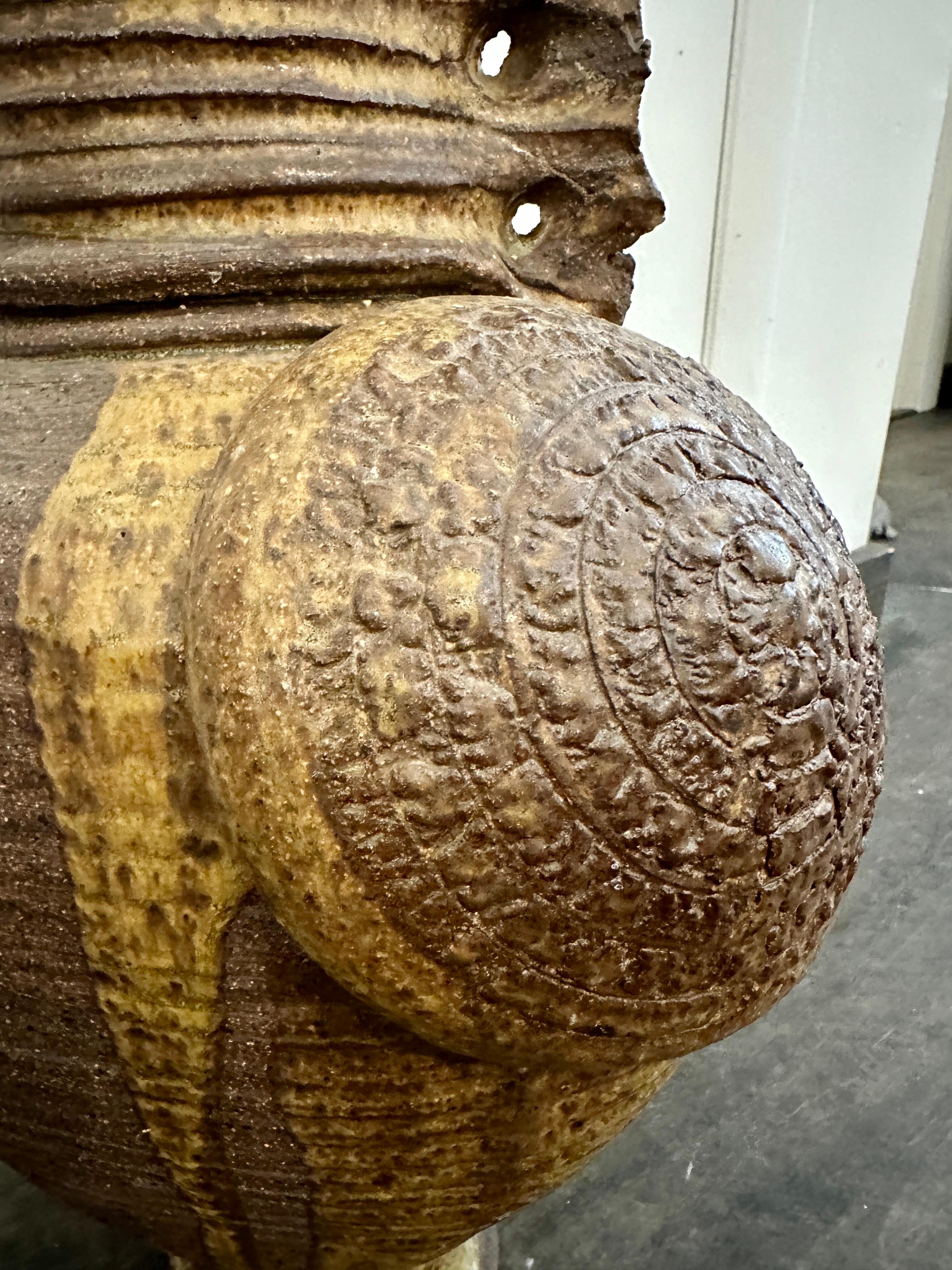 Late 20th Century Mid-Century Modern T. Kaigler Sculptural Large Vase For Sale
