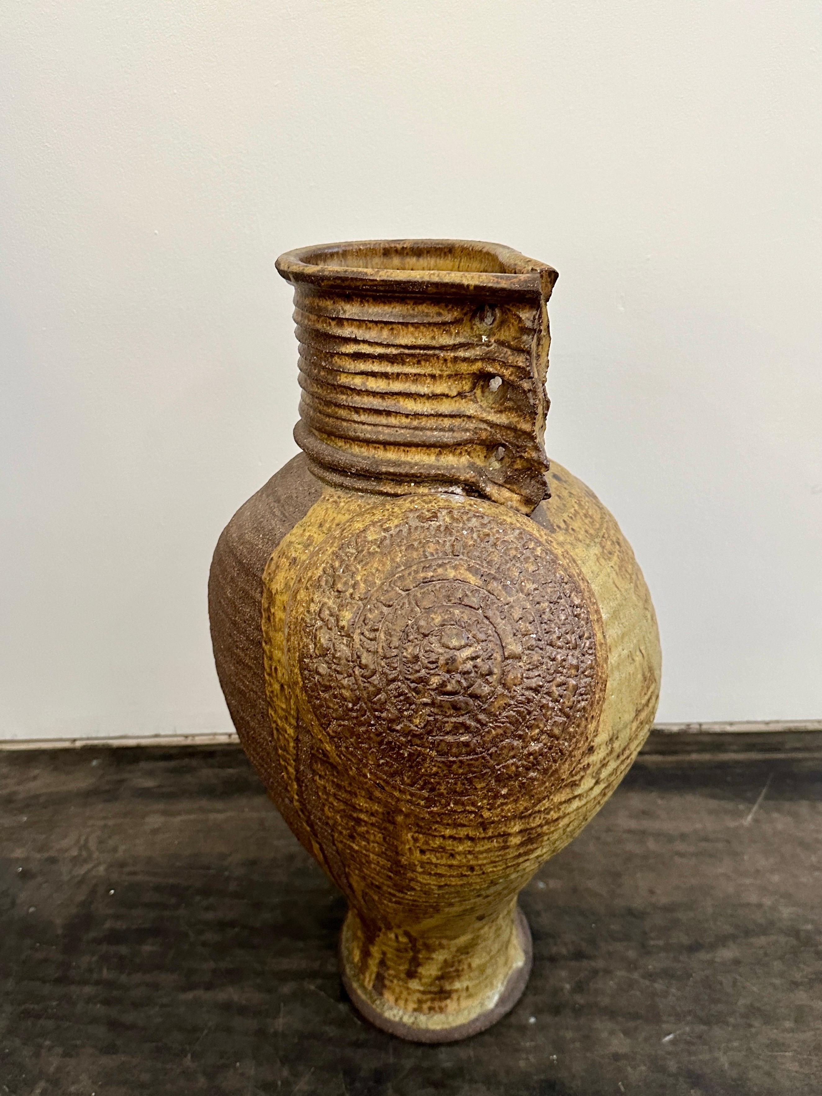 Mid-Century Modern T. Kaigler Sculptural Large Vase For Sale 1