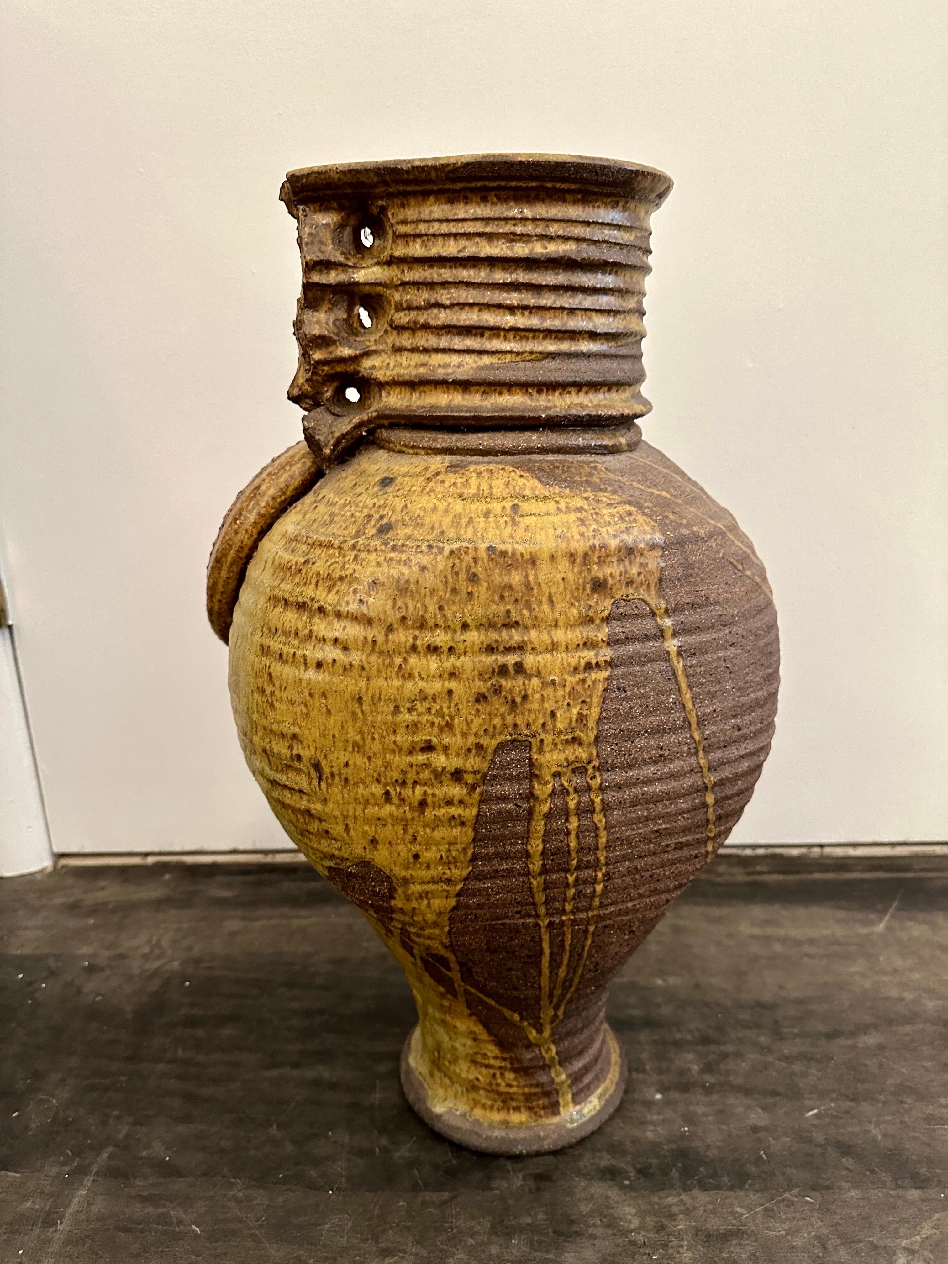 Mid-Century Modern T. Kaigler Sculptural Large Vase For Sale 2