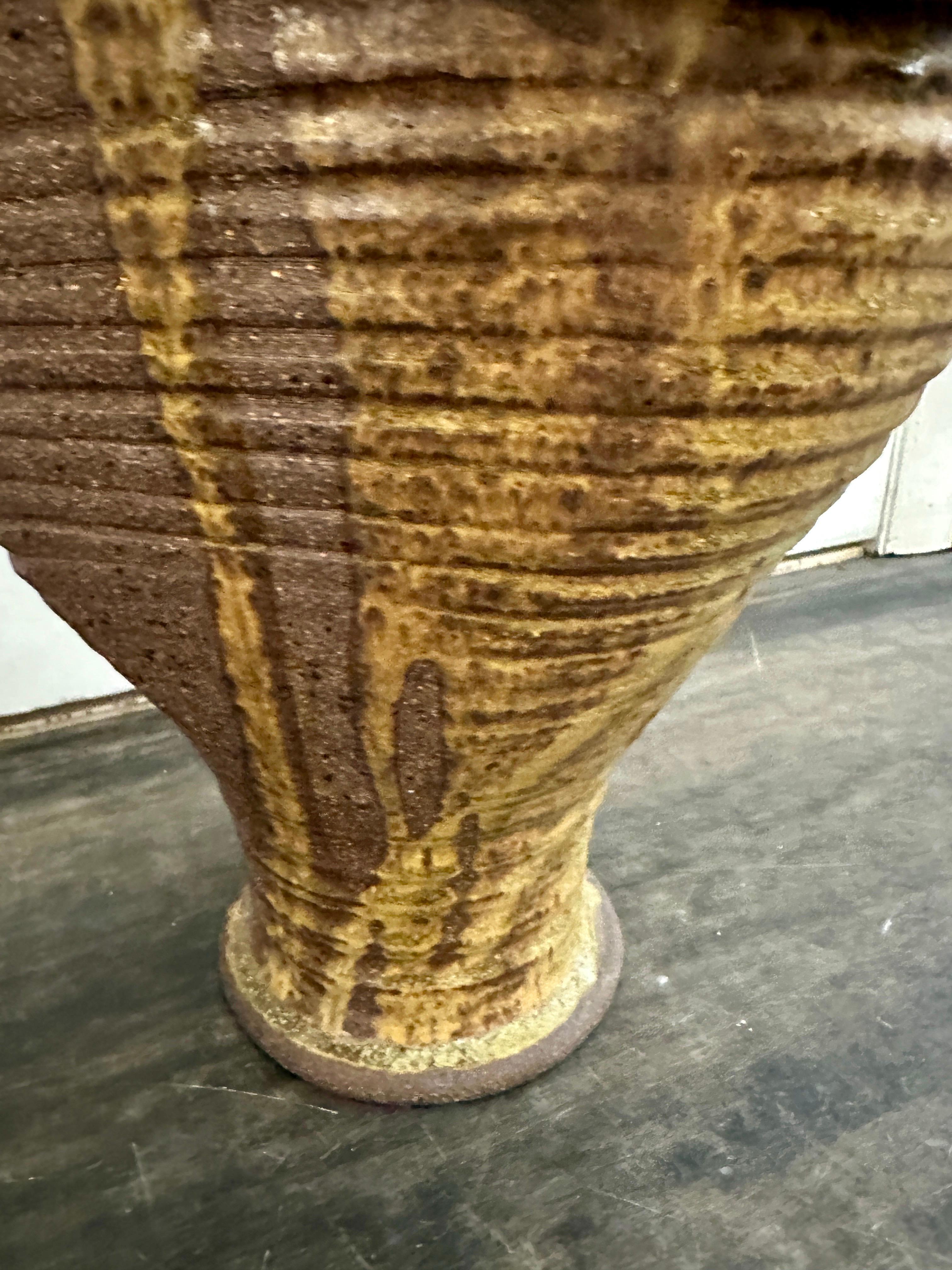 Mid-Century Modern T. Kaigler Sculptural Large Vase For Sale 3