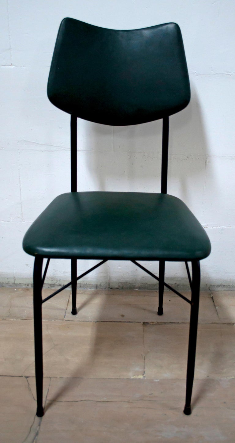 Mid-Century Modern Table and Six Chairs Italian Dining Set ...