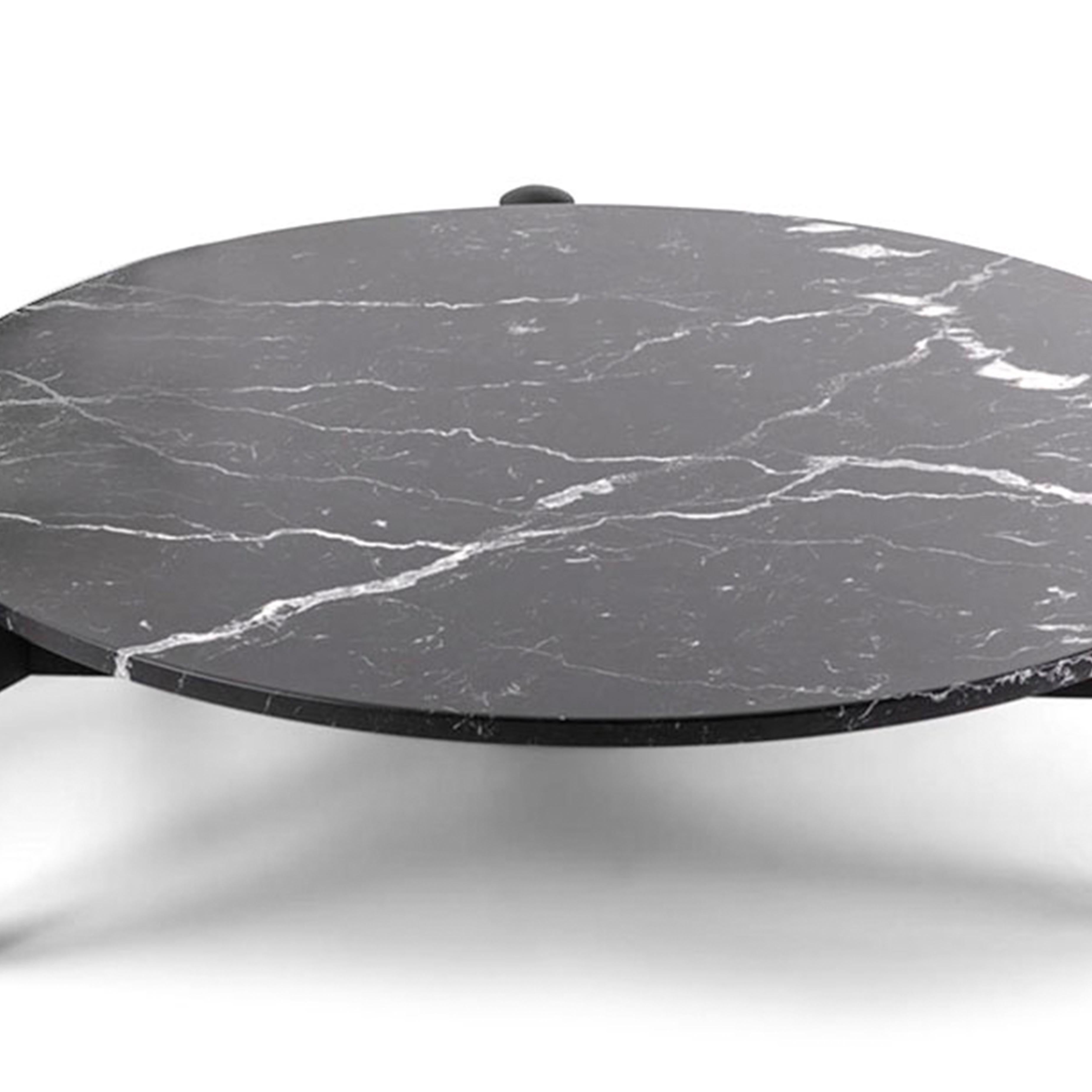 Mid-Century Modern Mid Century Modern Table Black Wood and Marble by Charlotte Perriand for Cassina For Sale
