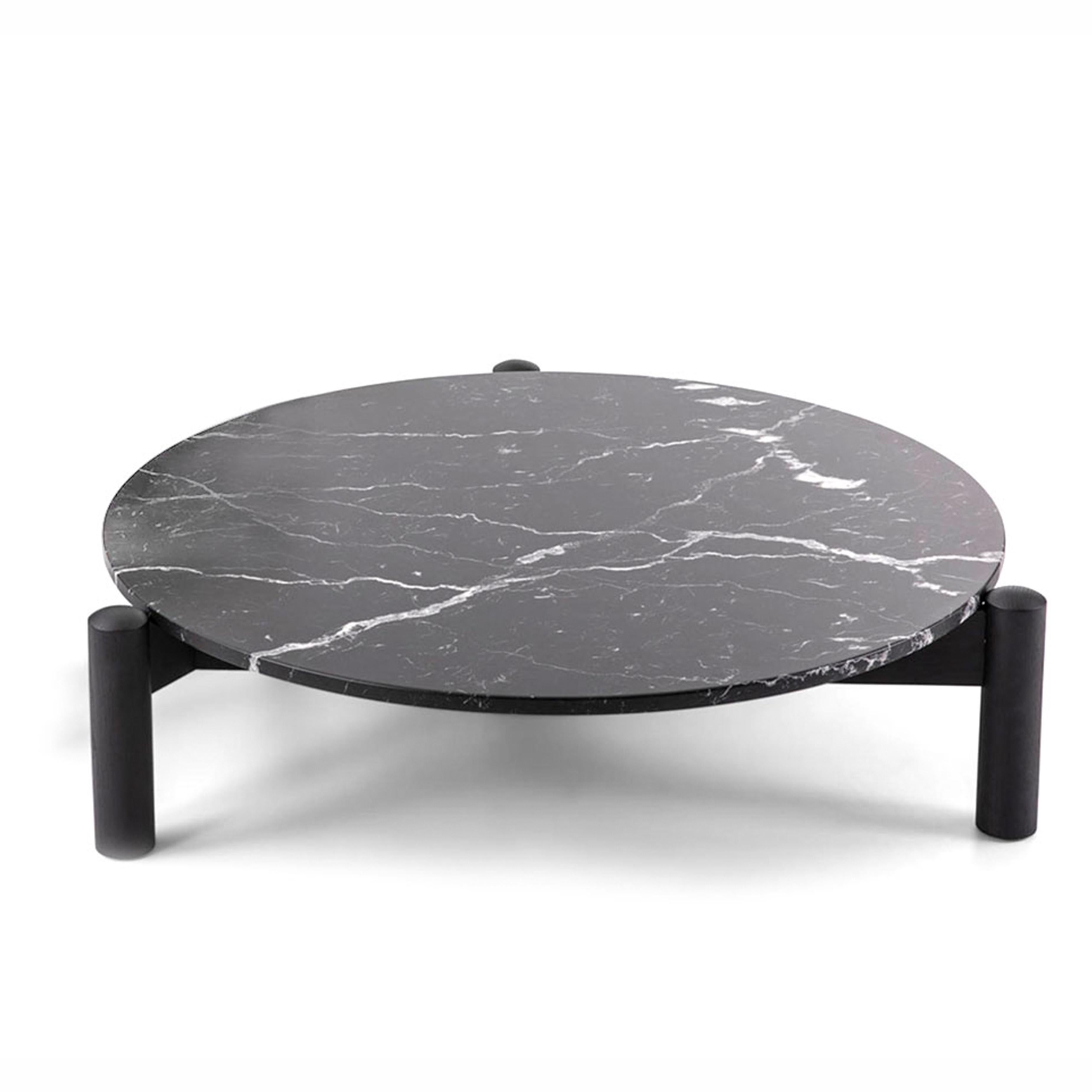 Mid Century Modern Table Black Wood and Marble by Charlotte Perriand for Cassina In New Condition For Sale In Barcelona, Barcelona