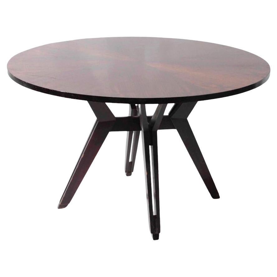 Moderner Tisch aus der Mitte des Jahrhunderts von Ico Parisi aus Holz und Metall – Italien 1960er Jahre