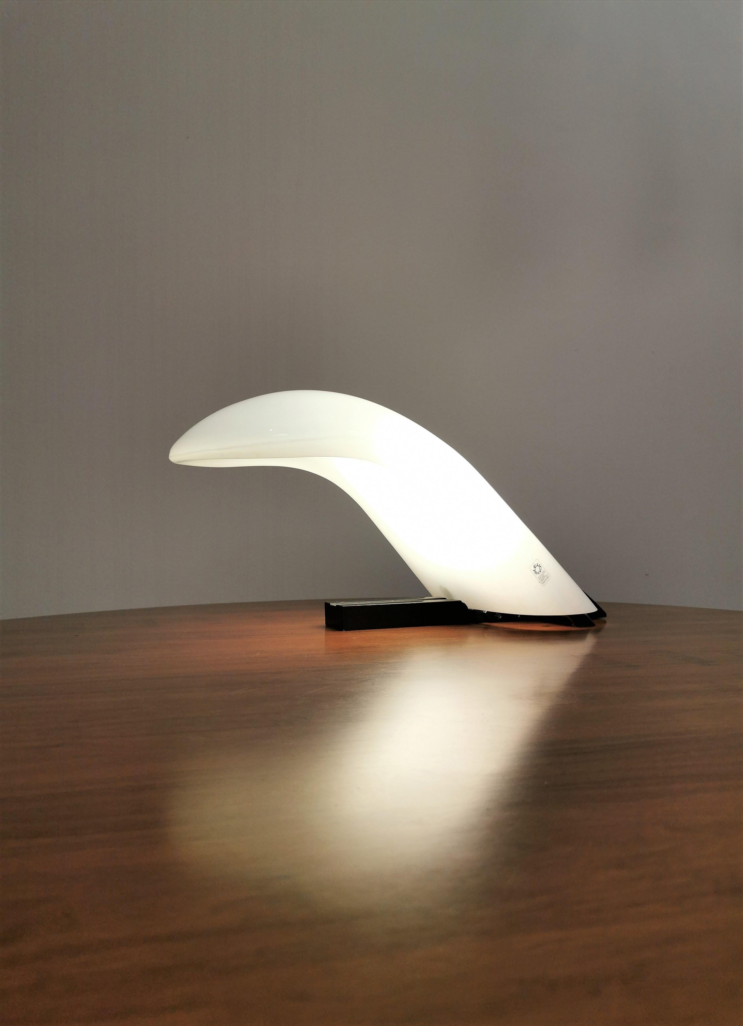  Table Desk Lamp Leucos Murano Glass Midcentury Modern Italian Design 1980s For Sale 6