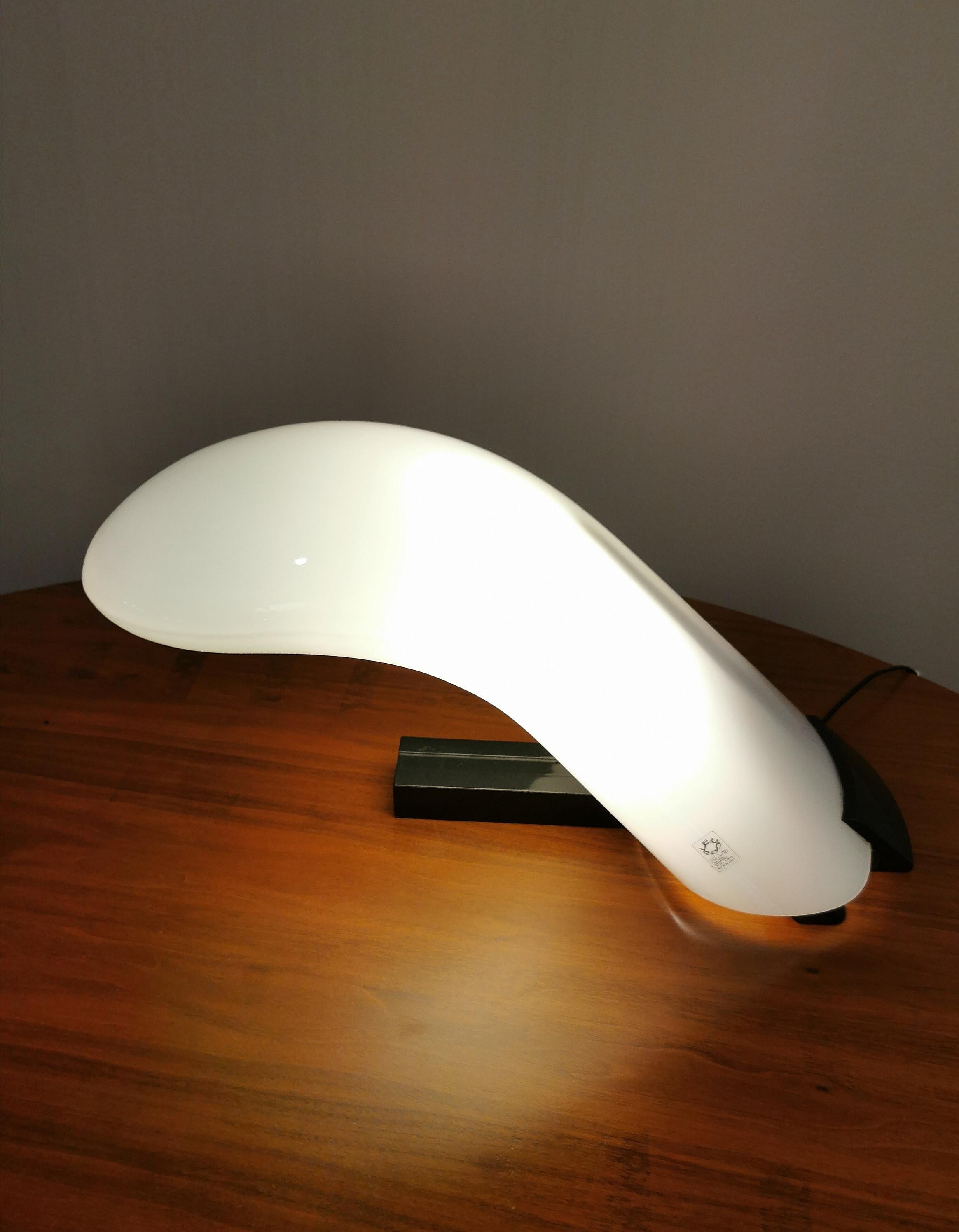  Table Desk Lamp Leucos Murano Glass Midcentury Modern Italian Design 1980s For Sale 7