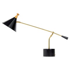 Mid Century Modern Table Lamp, Brass