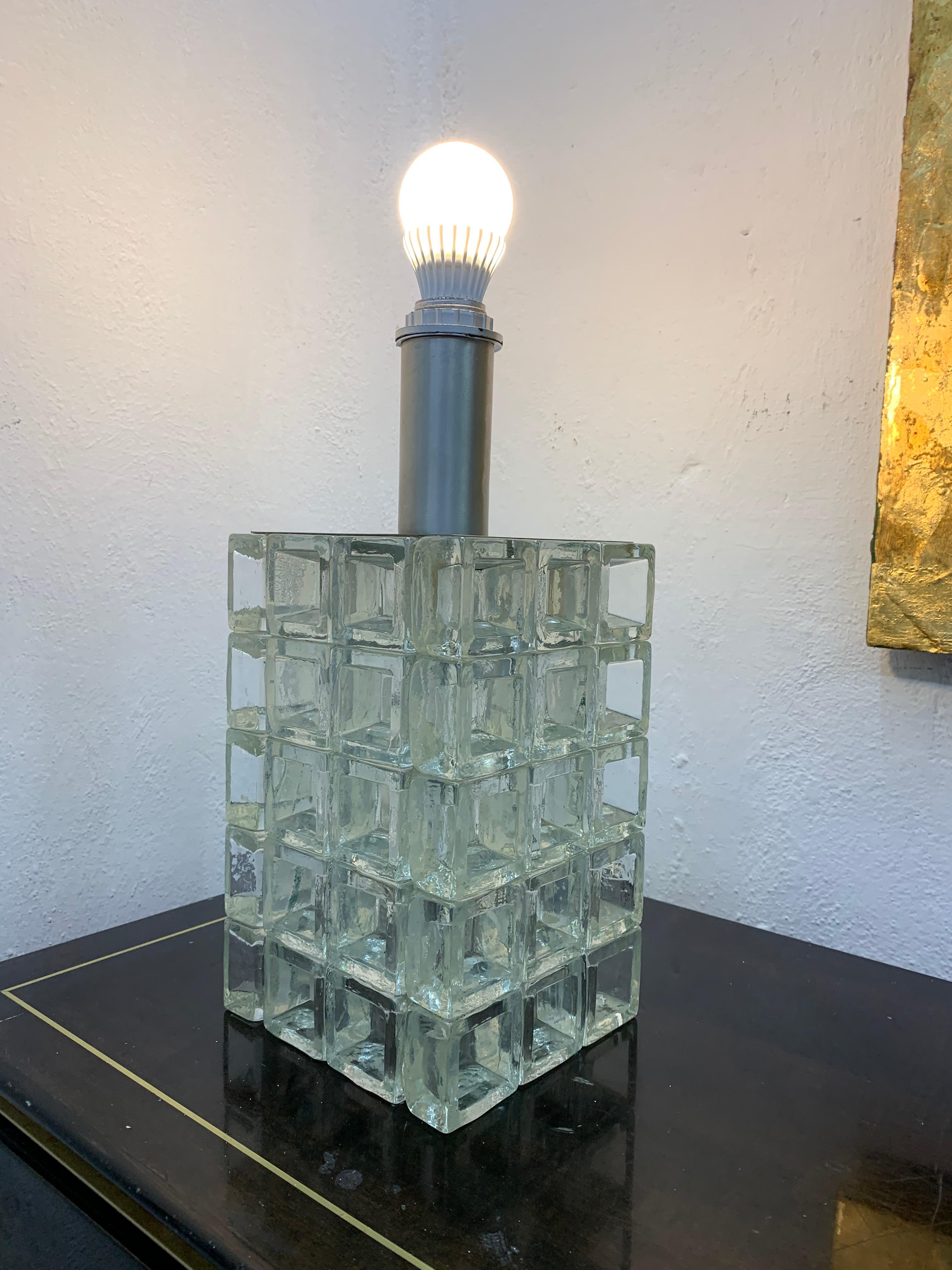 Mid-Century Modern Table Lamp by Albano Poli, Poliarte, Murano, Italy circa 1960 In Good Condition For Sale In Merida, Yucatan