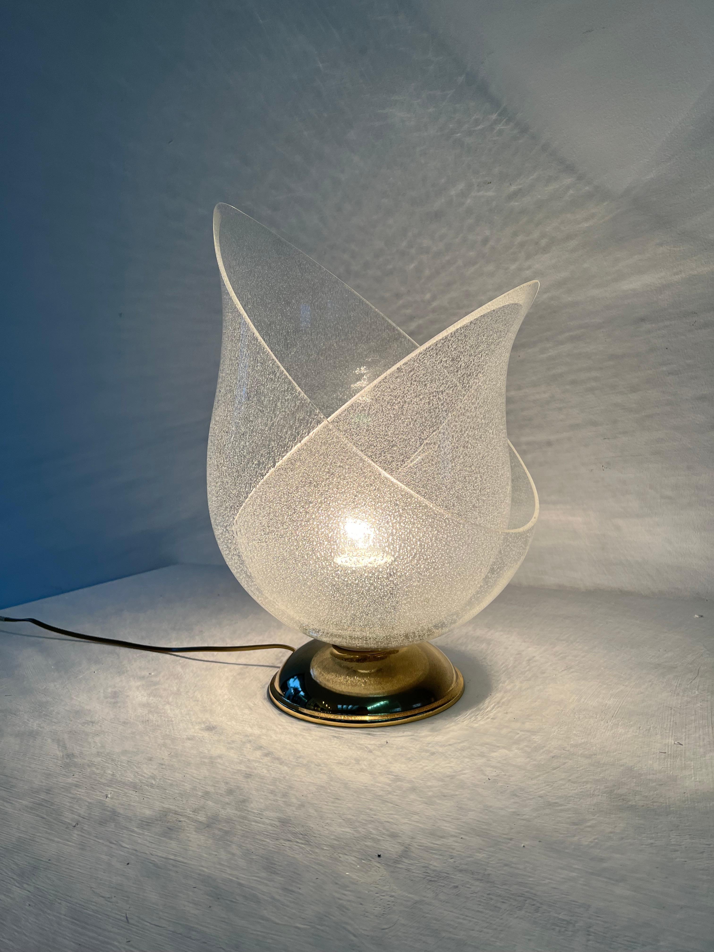 Blown Glass Mid-Century Modern Table Lamp by Carlo Nason for Mazzega in Murano Glass ca 1968 For Sale