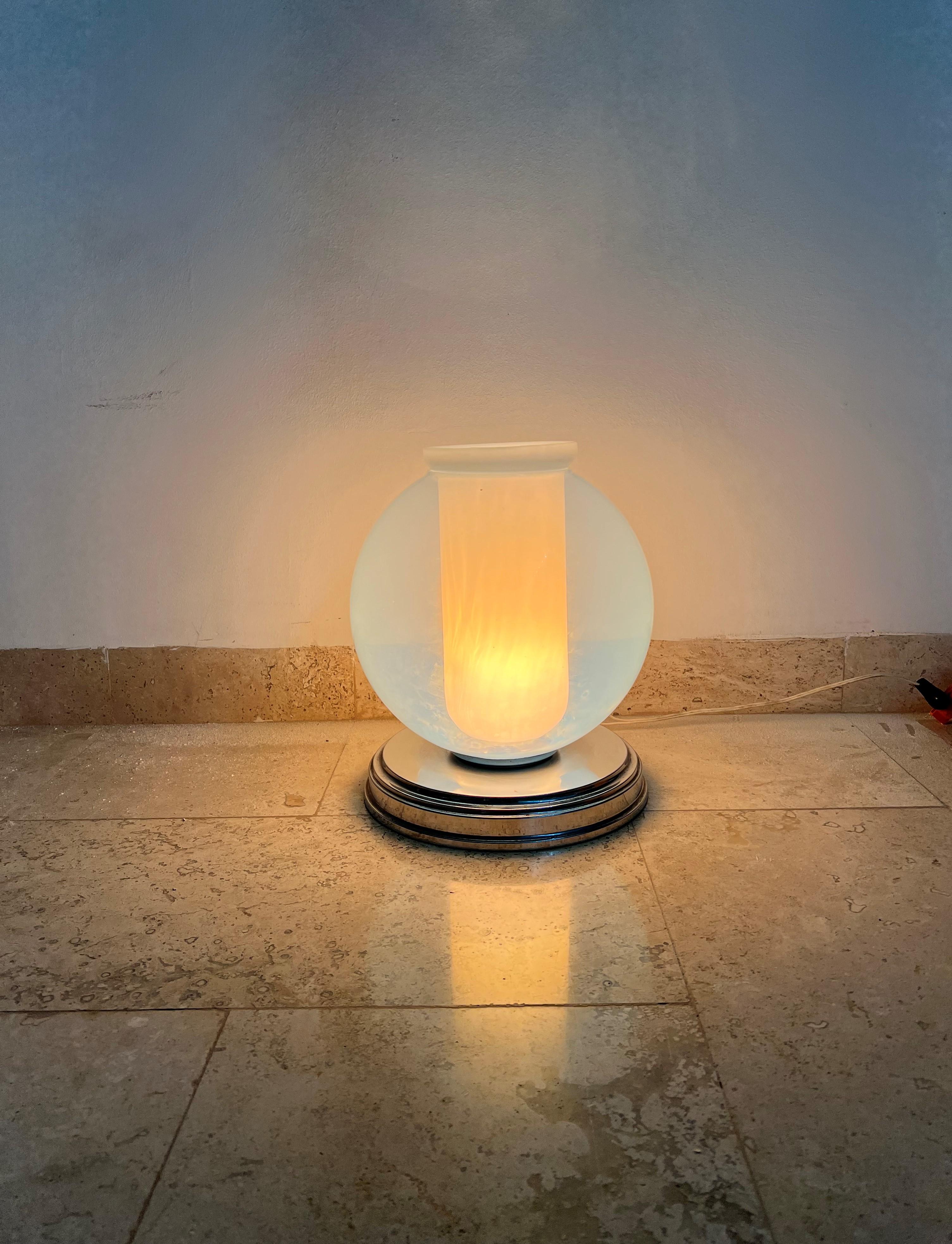 Lampe de bureau moderne du milieu du siècle dernier en verre de Murano par Carlo Nason pour Mazzega en vente 2