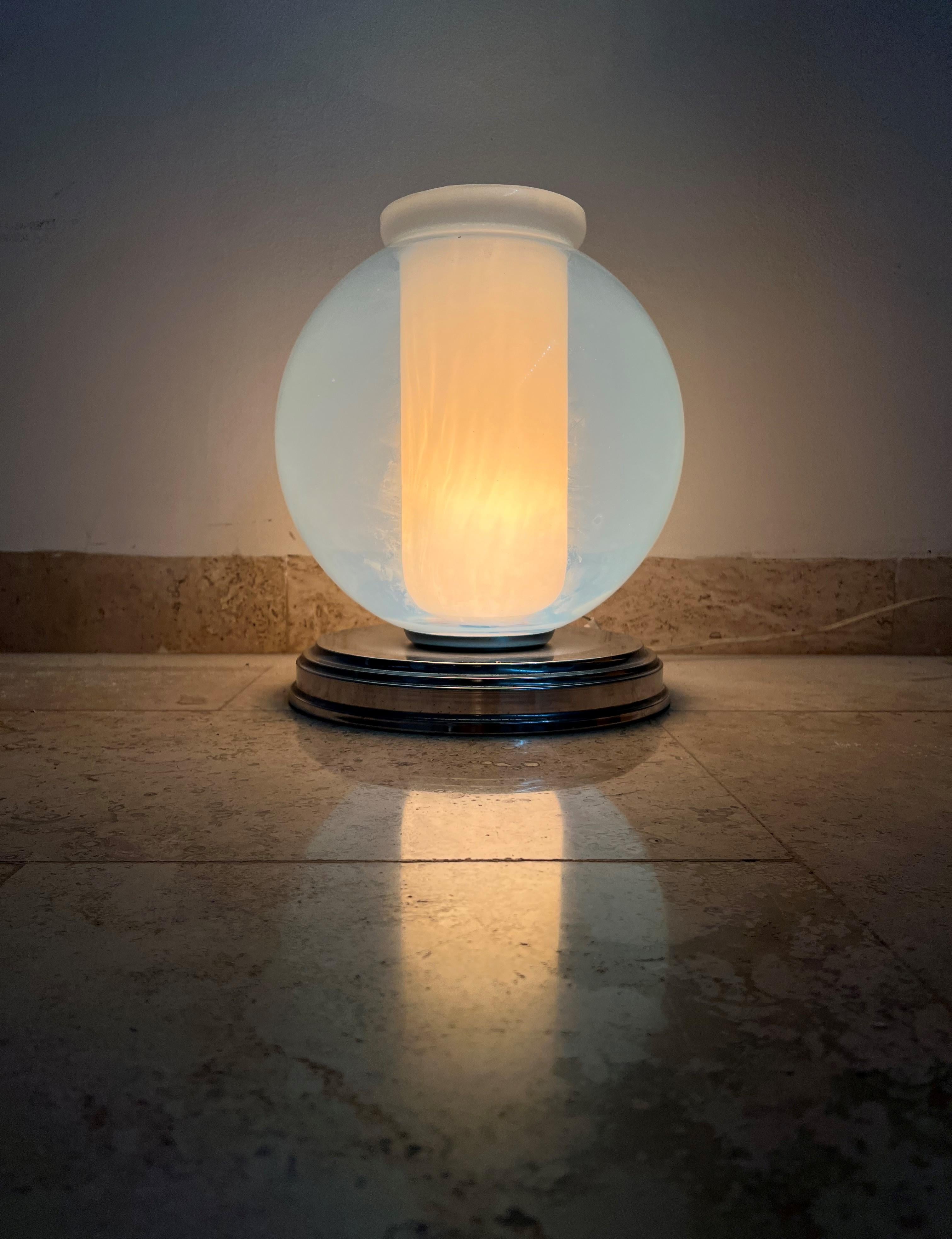 Lampe de bureau moderne du milieu du siècle dernier en verre de Murano par Carlo Nason pour Mazzega en vente 3
