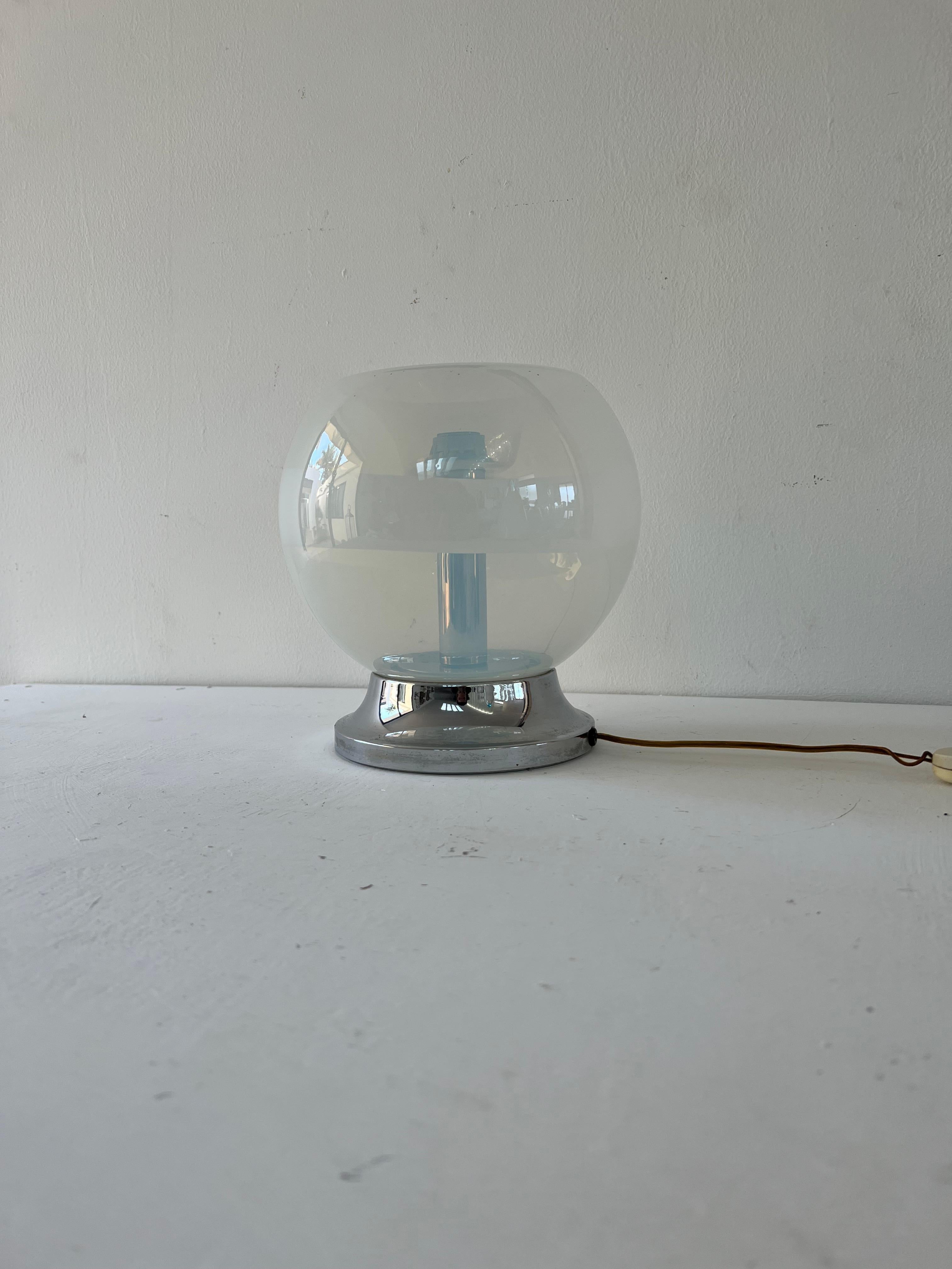 Fait main Lampe de bureau moderne du milieu du siècle dernier en verre de Murano par Carlo Nason pour Mazzega en vente