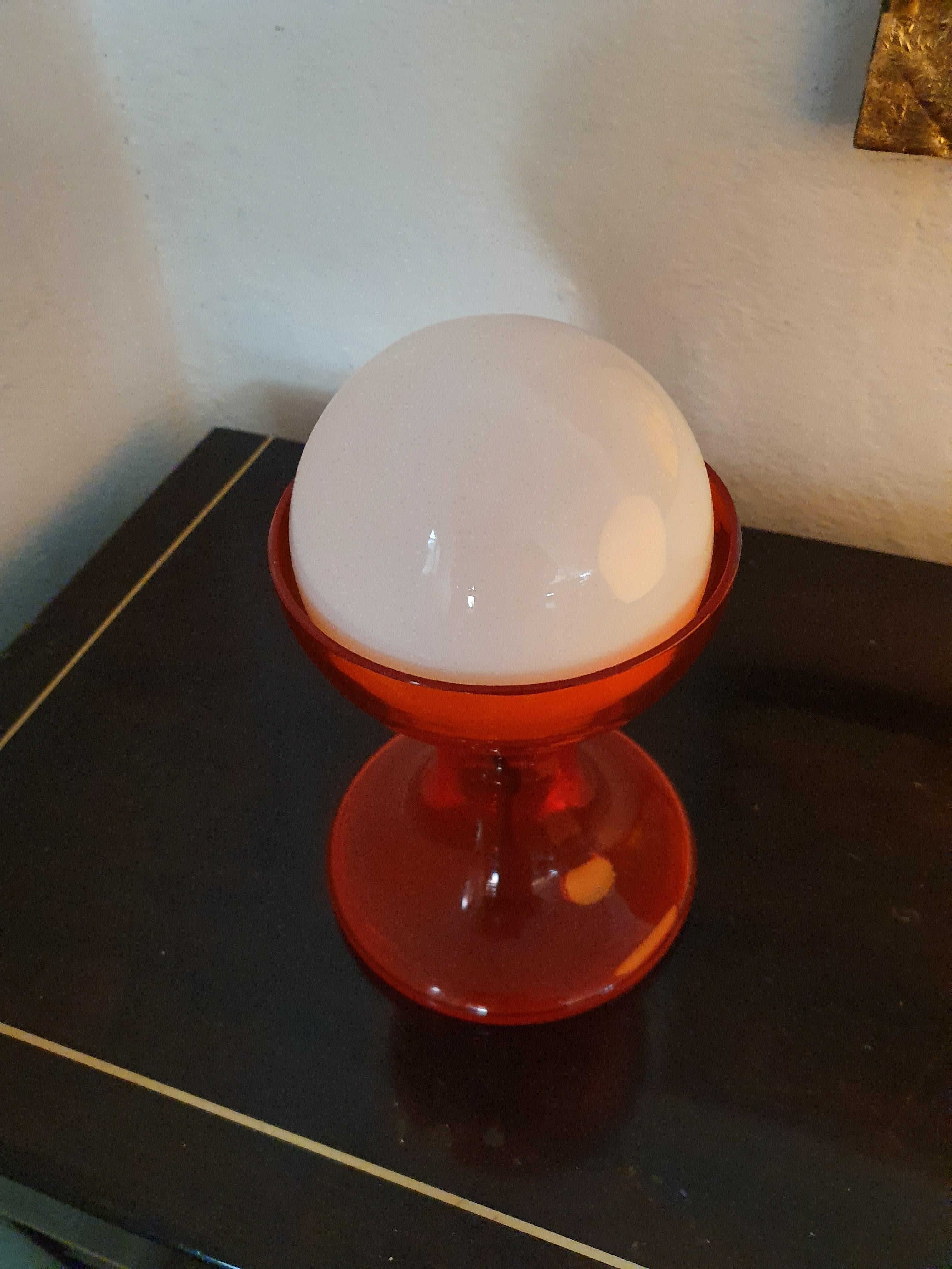 Lámpara de sobremesa moderna de mediados de siglo LT216 de Carlo Nason para Mazzega, 1970 Cristal de Murano en venta