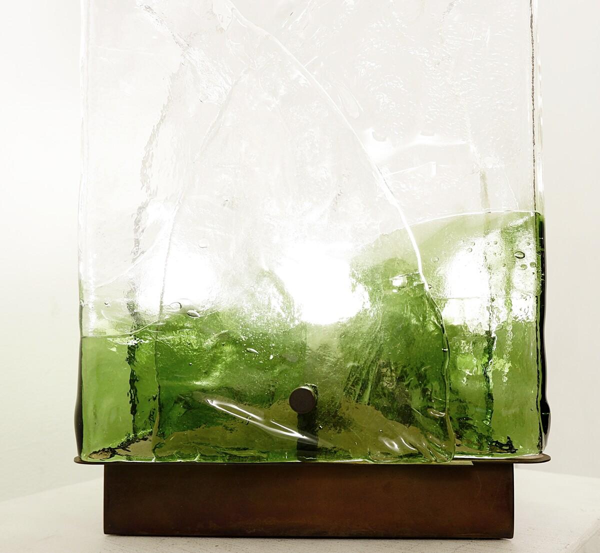 Mid-Century Modern Table Lamp, by Carlo Nason, Mazzega in Glass, Italy 1970s 1