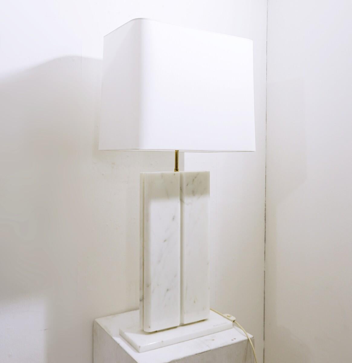 Mid-Century Modern table lamp by Christian Krekels, Marble, Belgium, 1970s