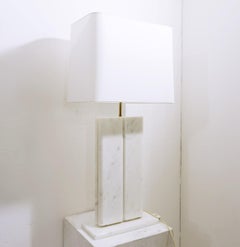 Mid-Century Modern Table Lamp by Christian Krekels, Marble, Belgium, 1970s