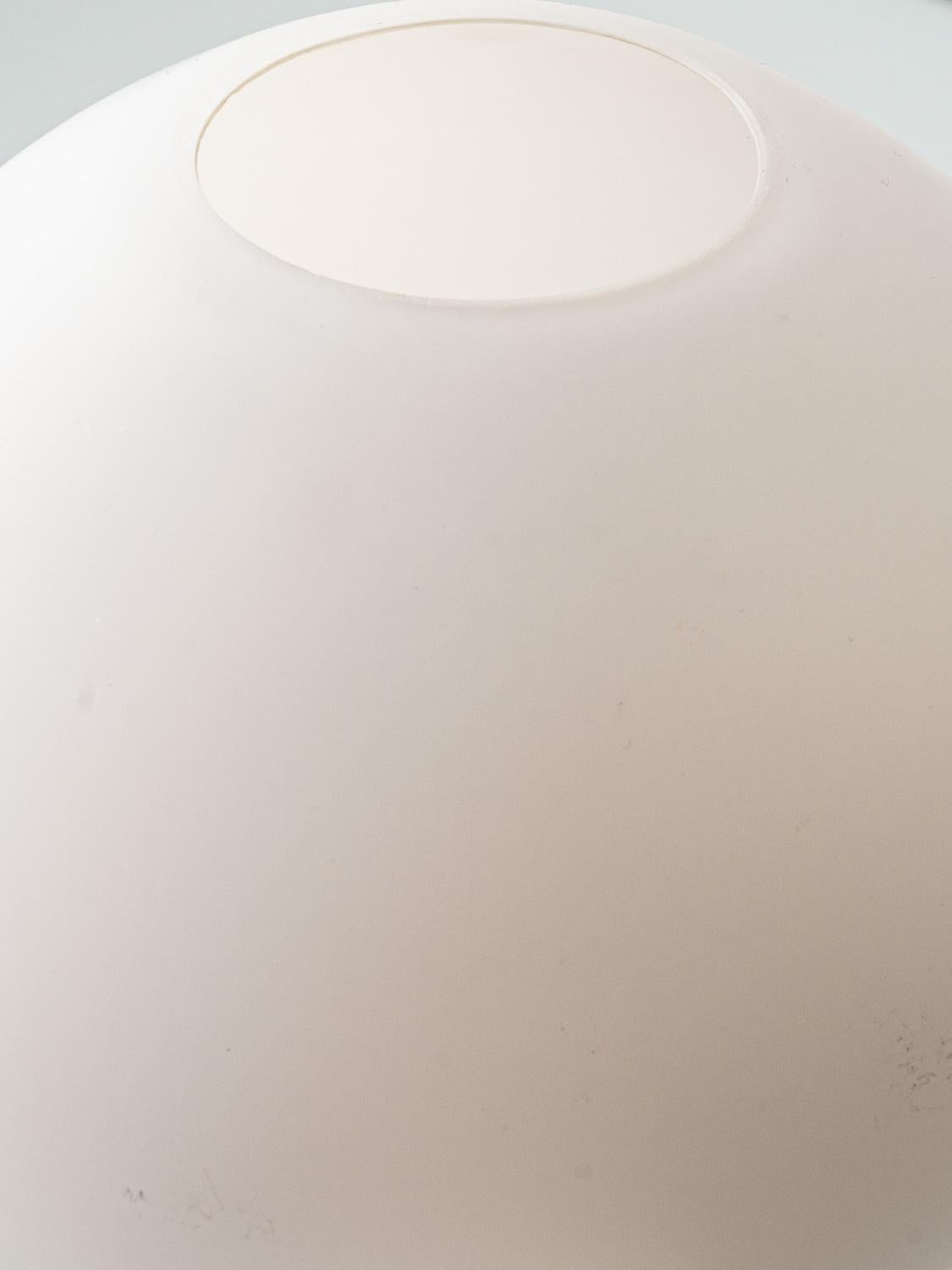 Mid-Century Modern Table Lamp by Jaap Ravelli with Opaline Glass Mushroom Shade For Sale 4