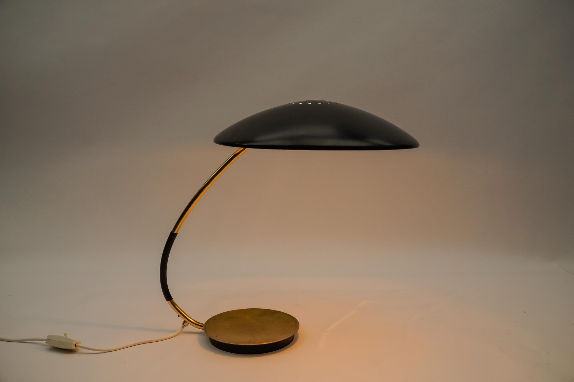 Metal Mid-Century Modern Table Lamp by Kaiser Leuchten, 1950s, Germany For Sale