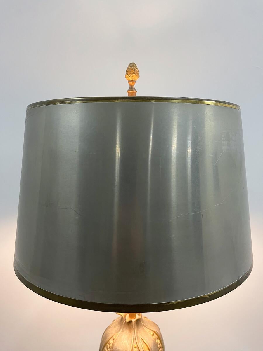 Metal Mid-Century Modern Table Lamp by Maison Charles, France, 1970s For Sale