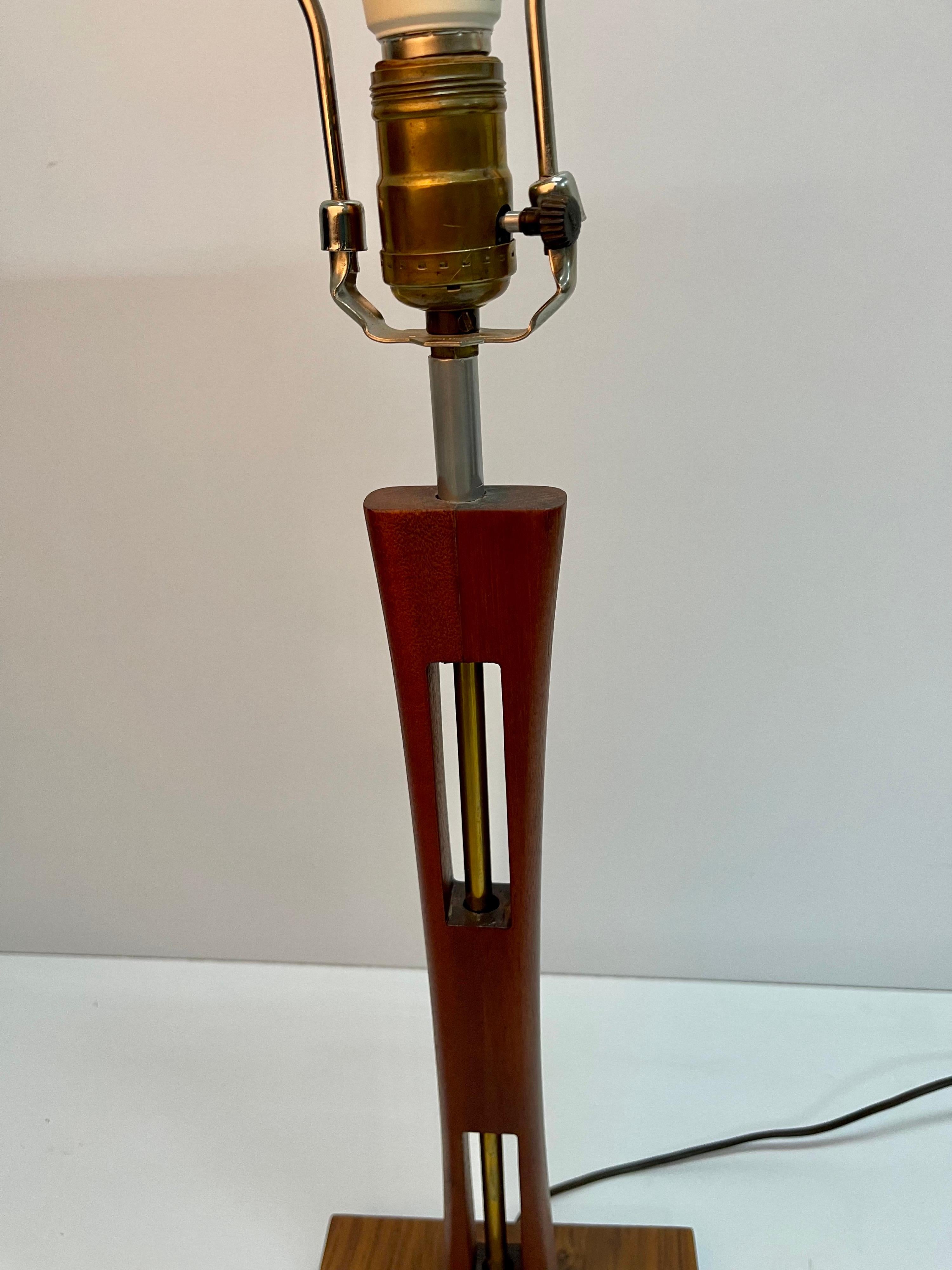 Brass Mid-Century Modern Table Lamp by Muebles Toluxsena, Mexico 1960 For Sale