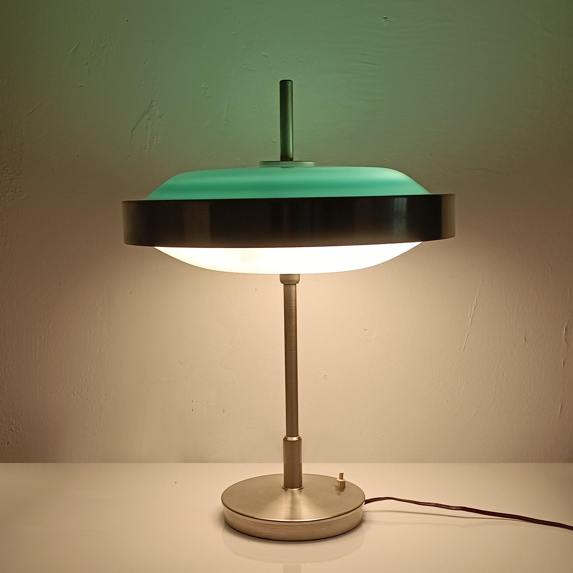 Steel Mid-Century Modern Table Lamp By Oscar Torlasco – Italy 1960 For Sale