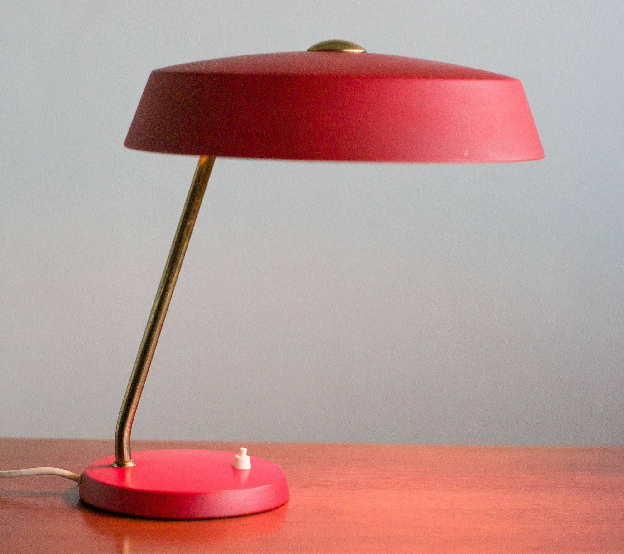 Enameled Mid-Century Modern Table Lamp by Phillips