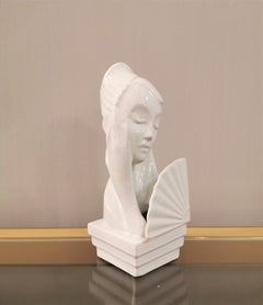 Mid Century Modern Table Lamp Lighting Sculpture Ceramic Italian Design 1980s