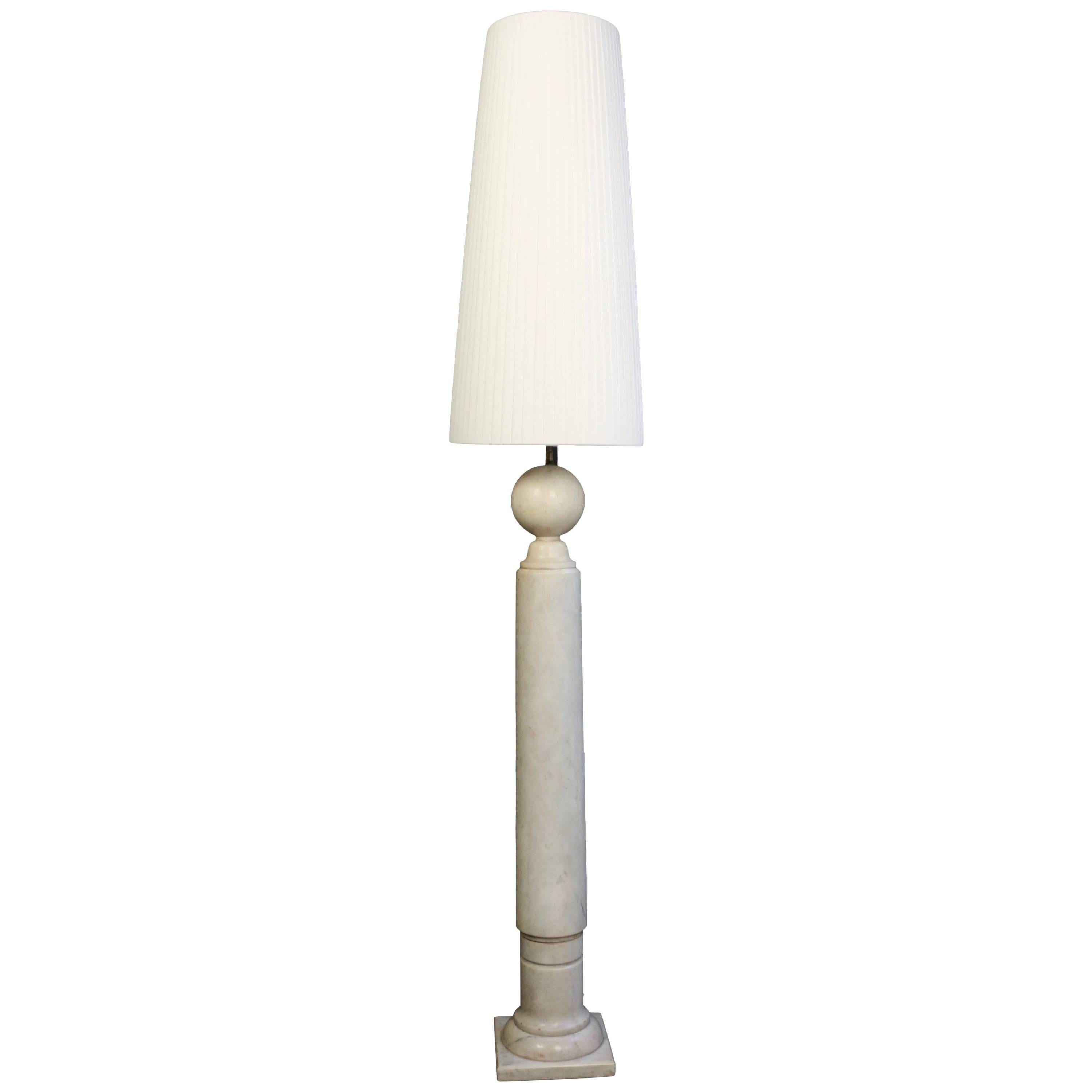 Mid-Century Modern Table Lamp, circa 1970 in Marble
