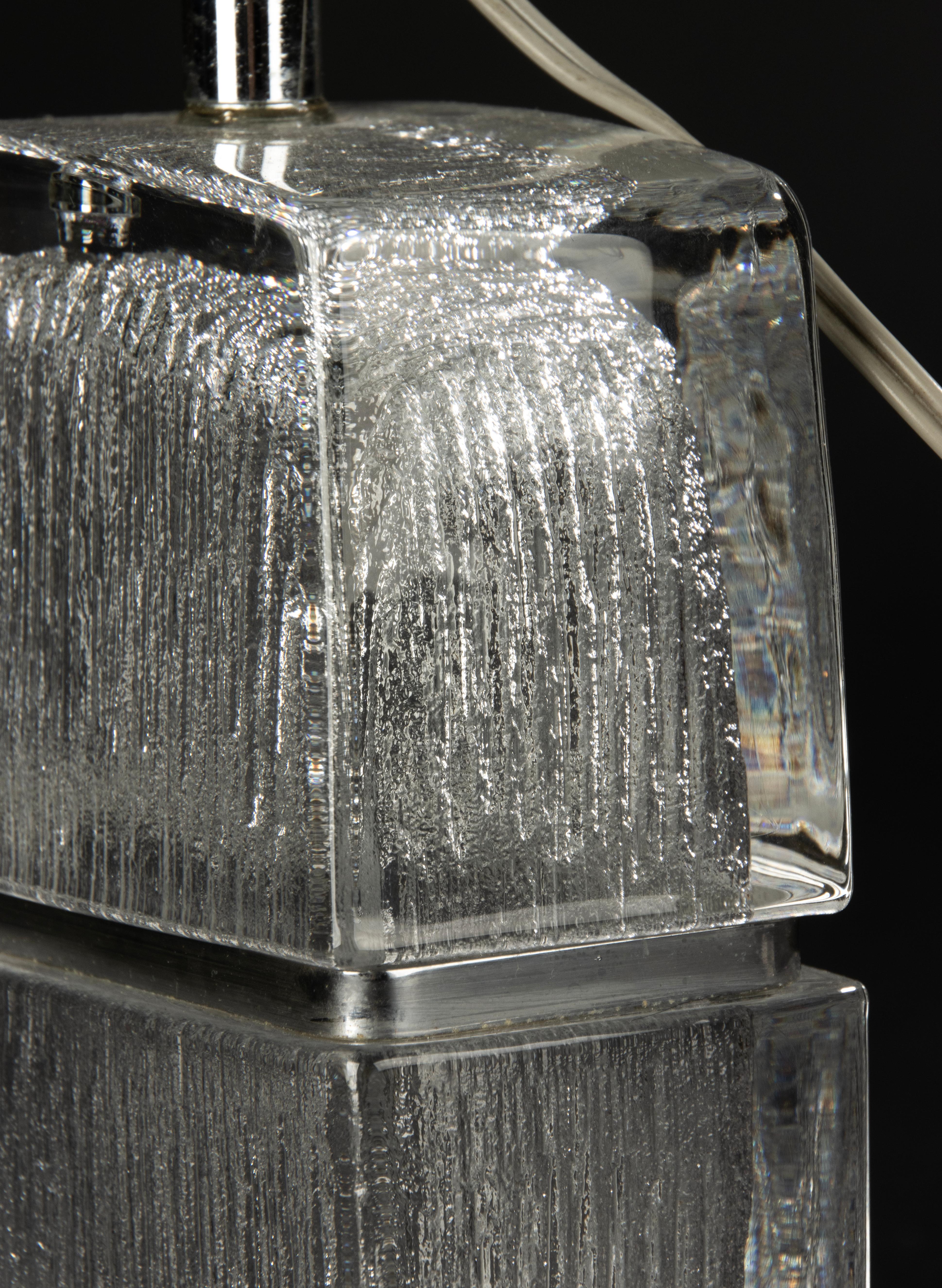 Mid-20th Century Mid Century Modern Table Lamp - Daum - Crystal For Sale