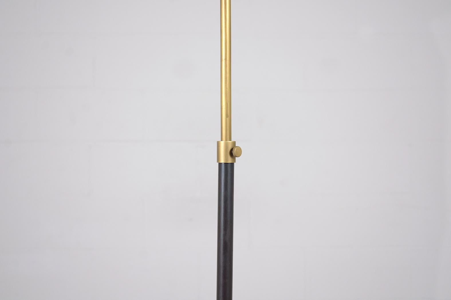 Mid-Century Modern Brass Floor Lamp with Adjustable Dimmer For Sale 5