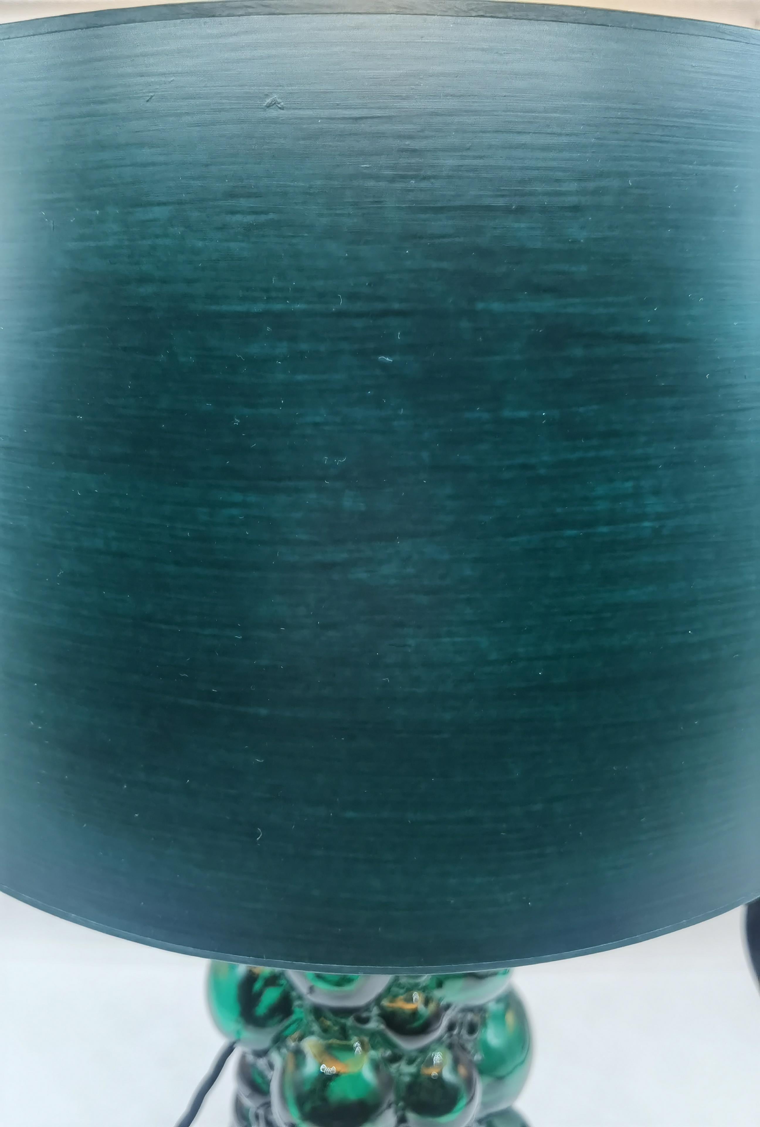 Moderne Mid-Century-Tischlampe, Deutschland, Grüner Kristall (Moderne der Mitte des Jahrhunderts) im Angebot