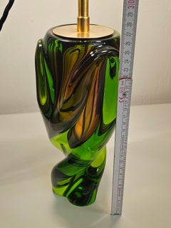 Lampada da tavolo moderna di metà secolo in vetro di Murano