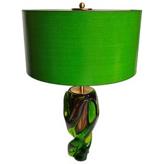 Lampada da tavolo moderna di metà secolo in vetro di Murano