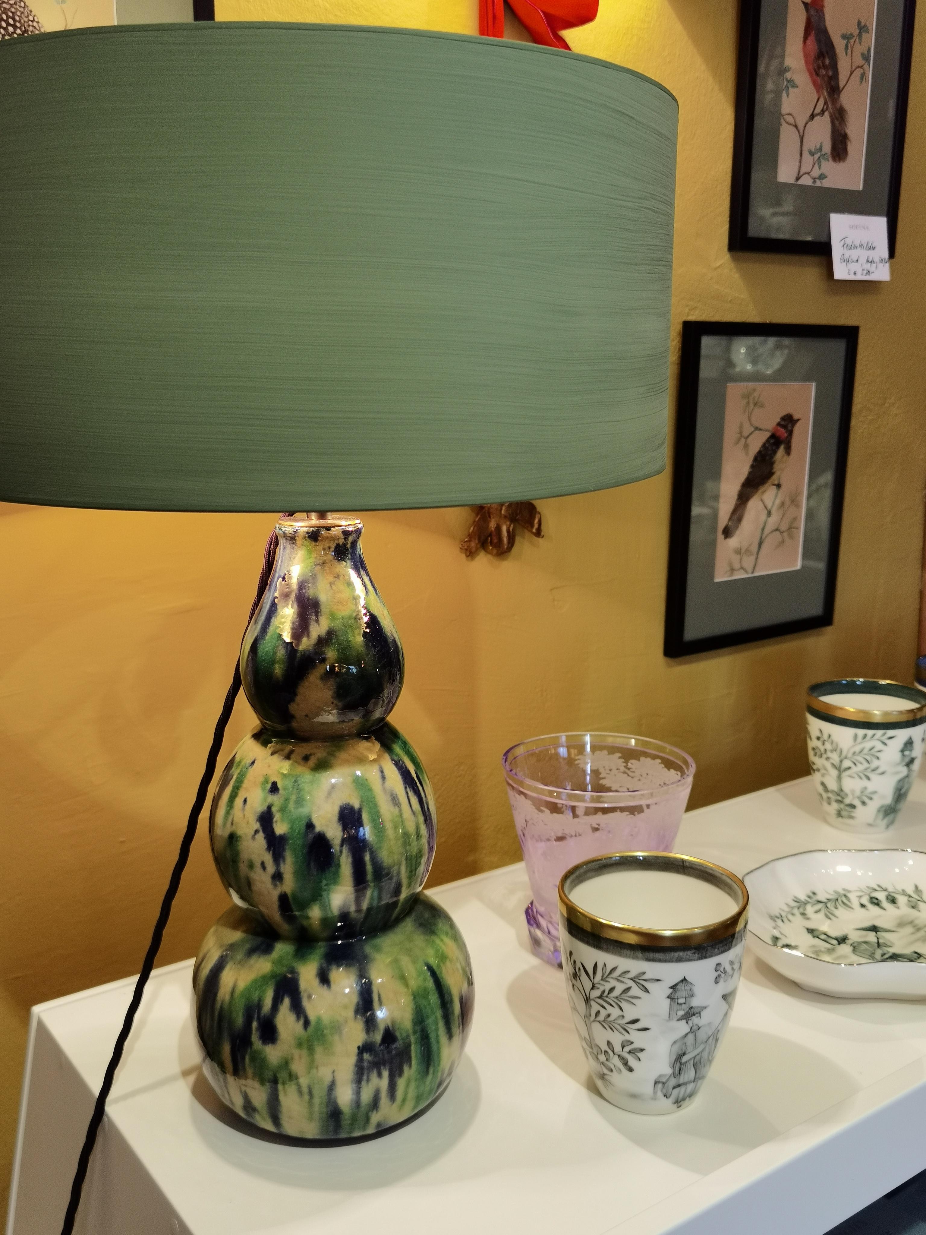 Mid-Century Modern Table Lamp Handmade Pottery Sofina Boutique Kitzbühel In Good Condition In Kitzbuhel, AT