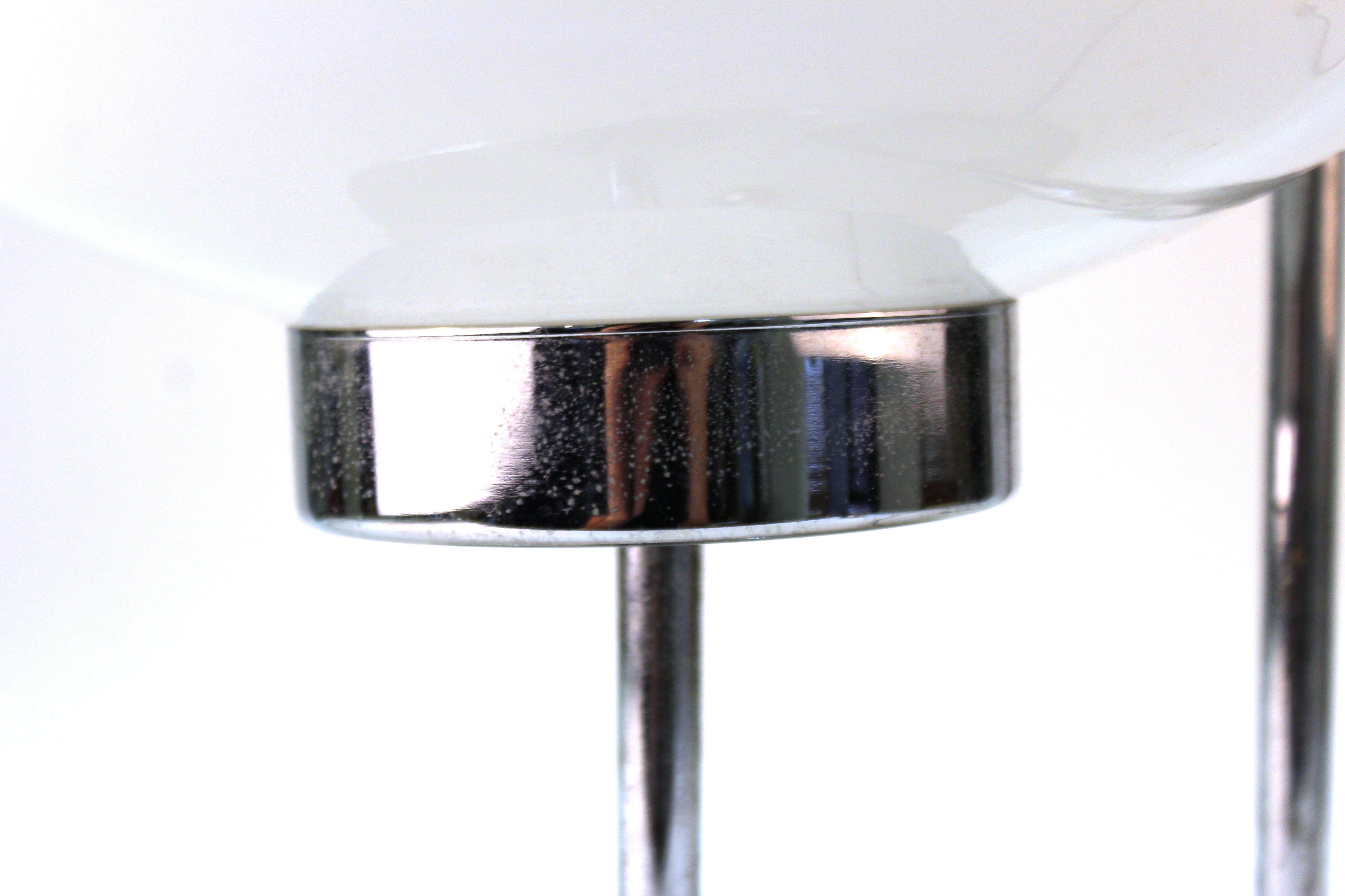 Mid-Century Modern Table Lamp in Chrome with Domed Lights 1