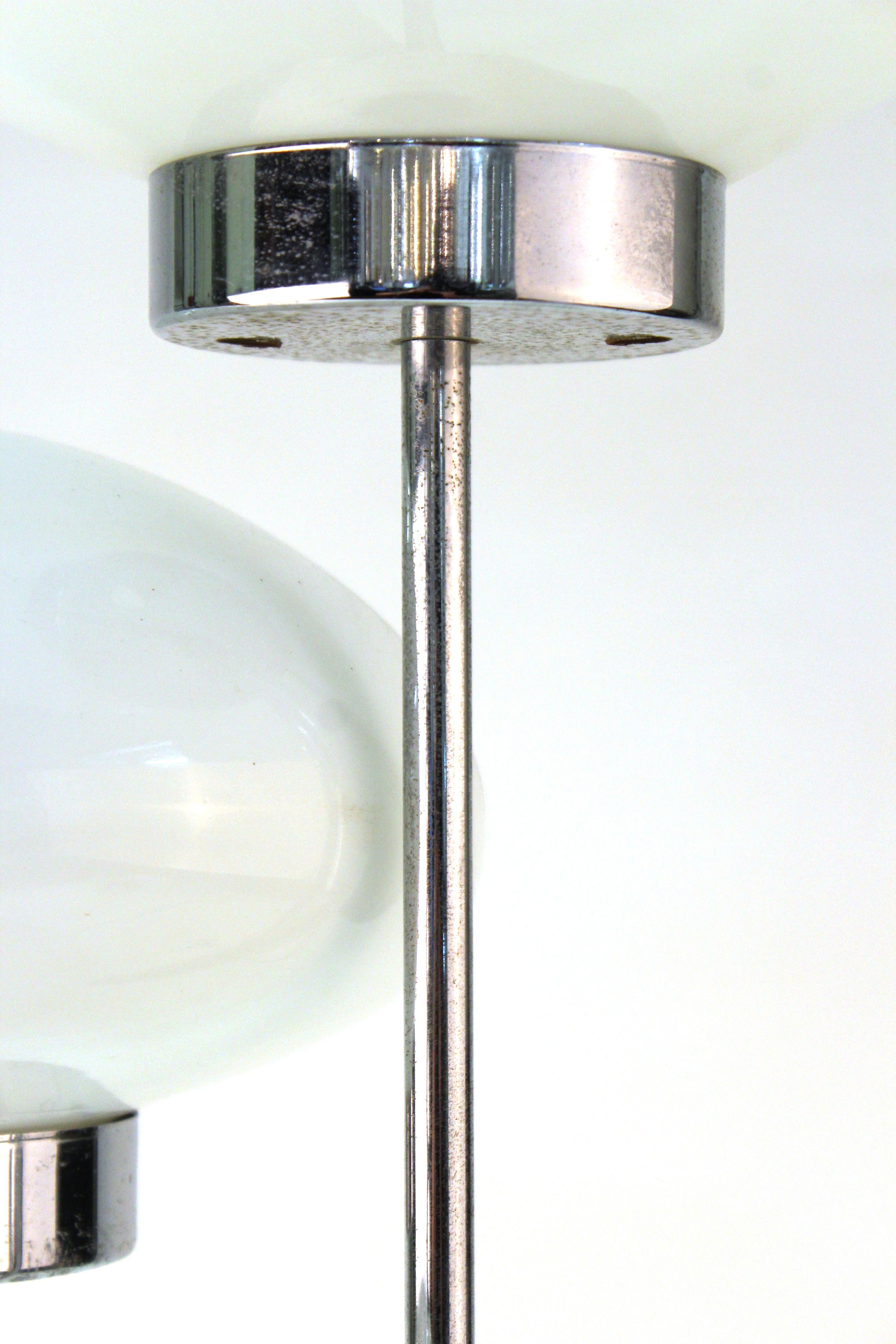 Mid-Century Modern Table Lamp in Chrome with Domed Lights 3