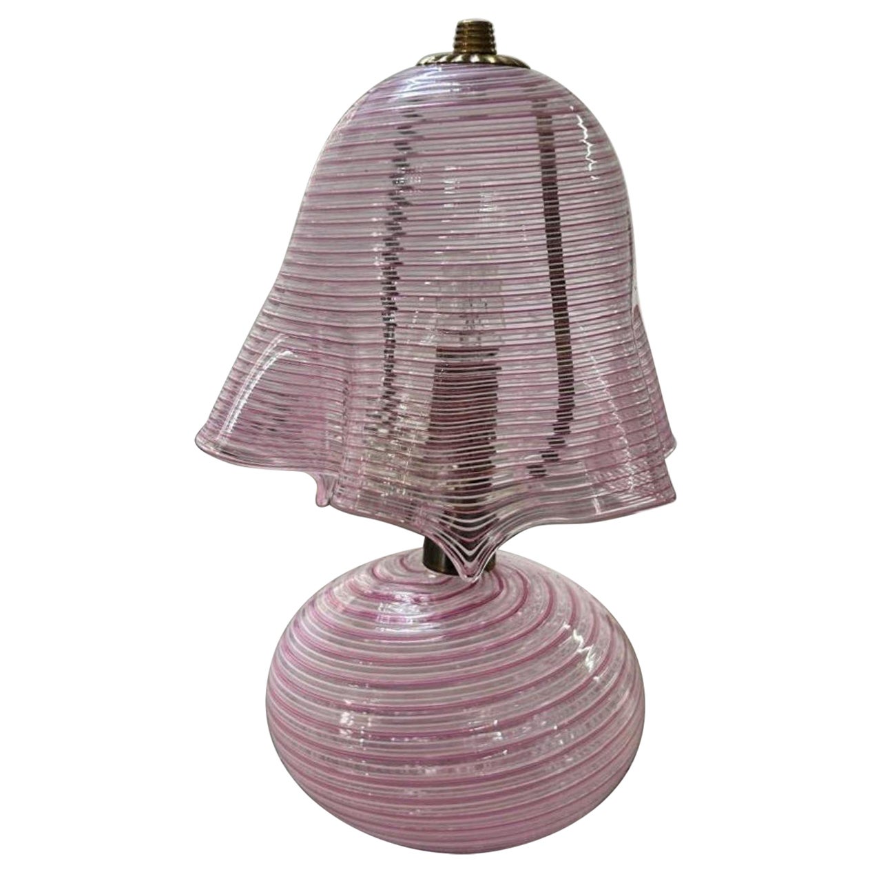 Mid-Century Modern Table Lamp in Murano Glass, ca. 1940, Attr. to Seguso