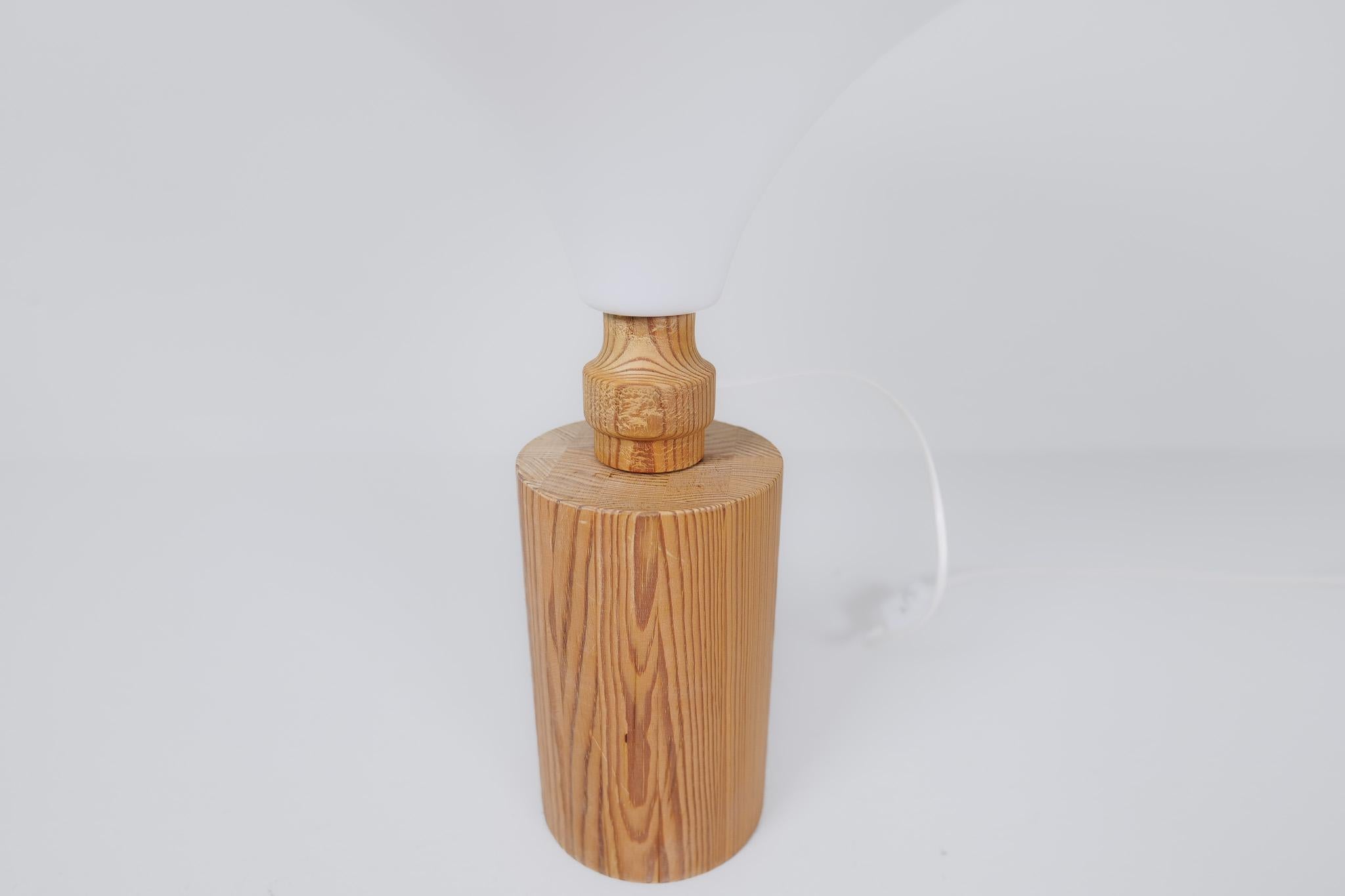 Mid-Century Modern Table Lamp in Pine and Acrylic, Sweden, 1970s For Sale 2