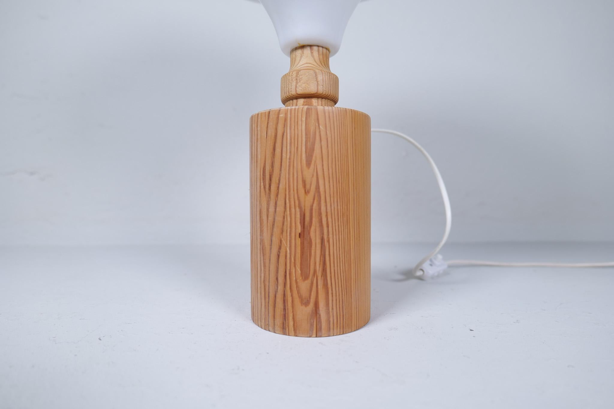 Mid-Century Modern Table Lamp in Pine and Acrylic, Sweden, 1970s For Sale 3
