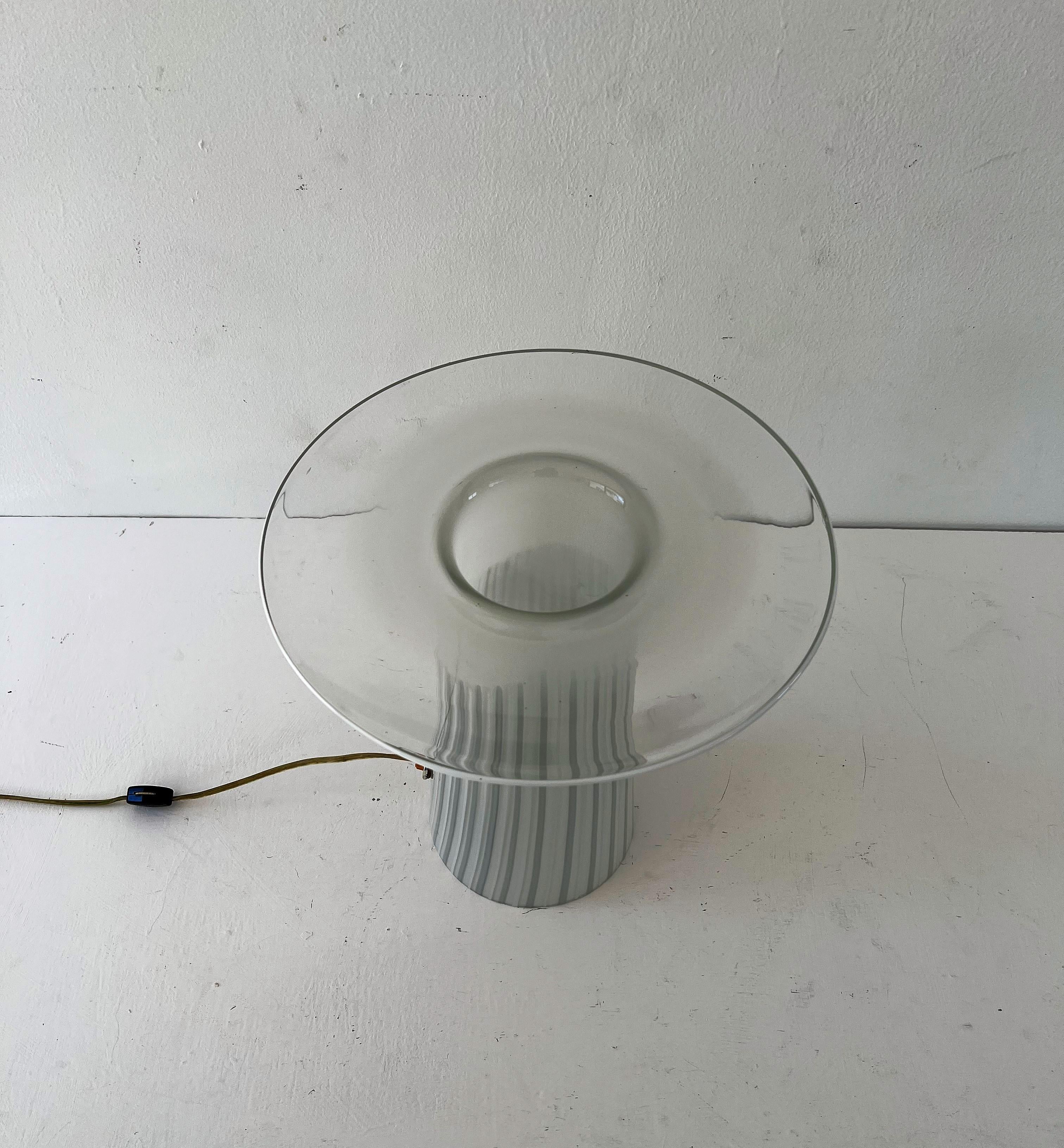 Mid-Century Modern Table Lamp in the Manner of Lino Tagliapietra, Murano 1970s In Good Condition For Sale In Merida, Yucatan