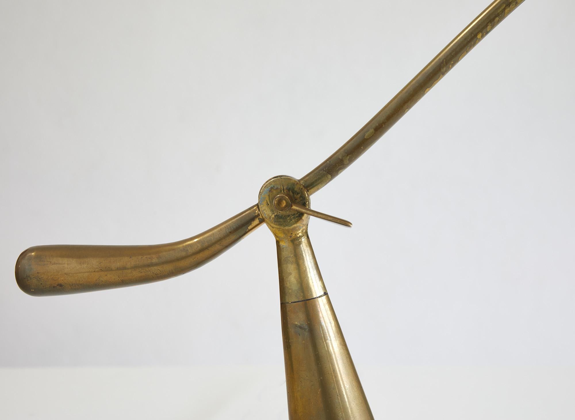 Lámpara de mesa moderna de mediados de siglo al estilo de Oscar Torlasco, Italia 1950 en venta 3